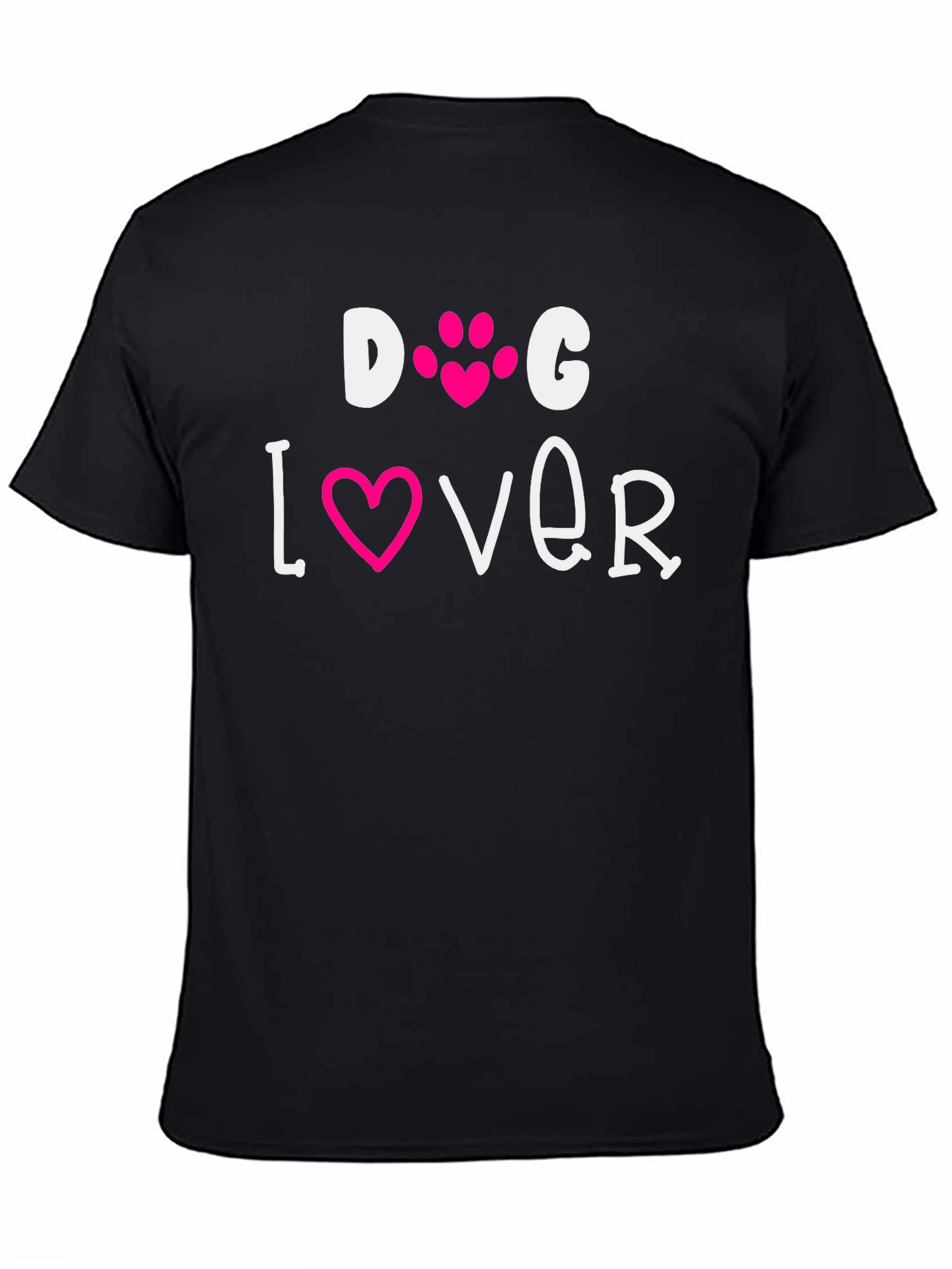 Dog Lover Tee - Pink Heart Paw Print
