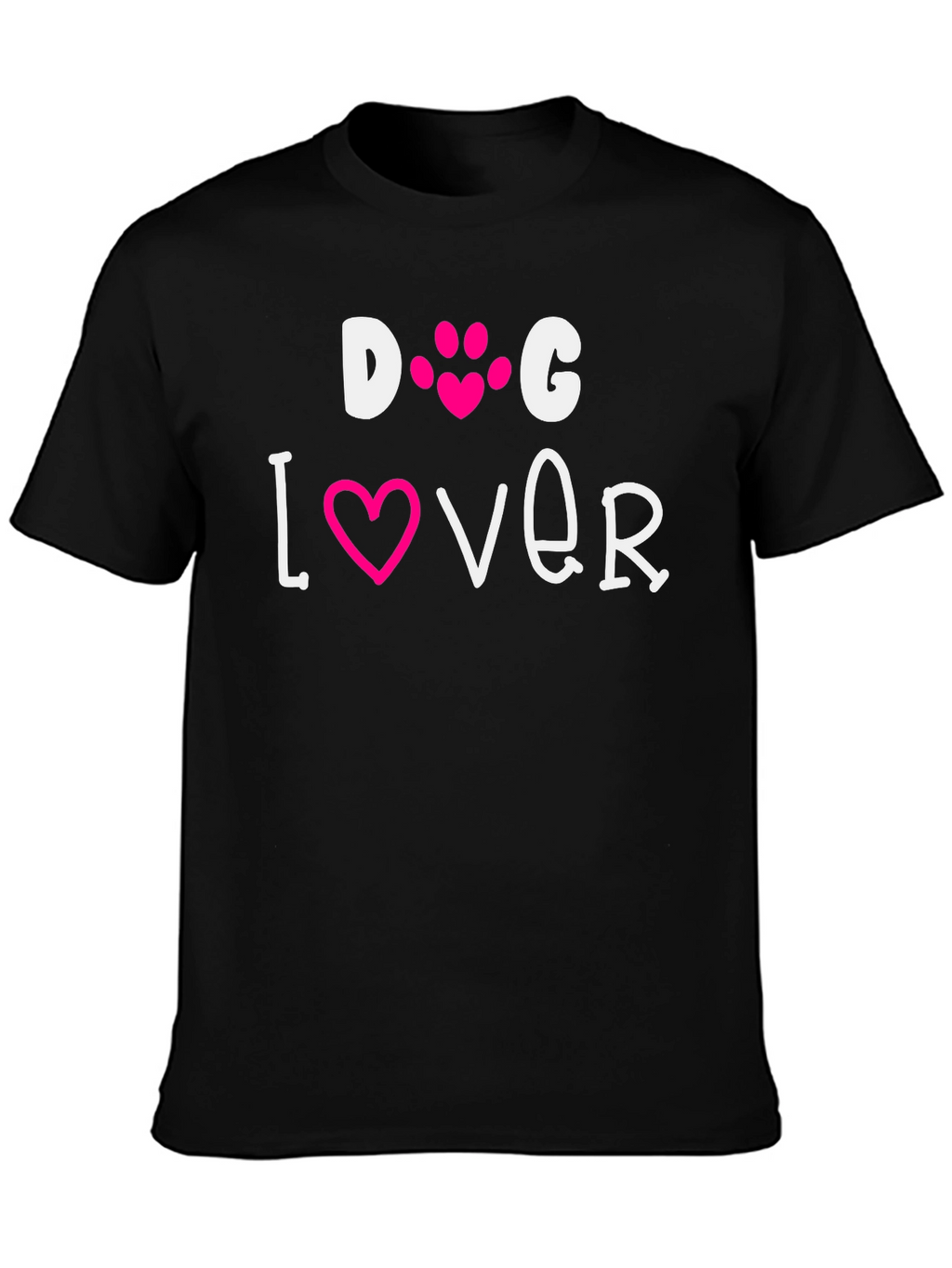 Dog Lover Tee - Pink Heart Paw Print