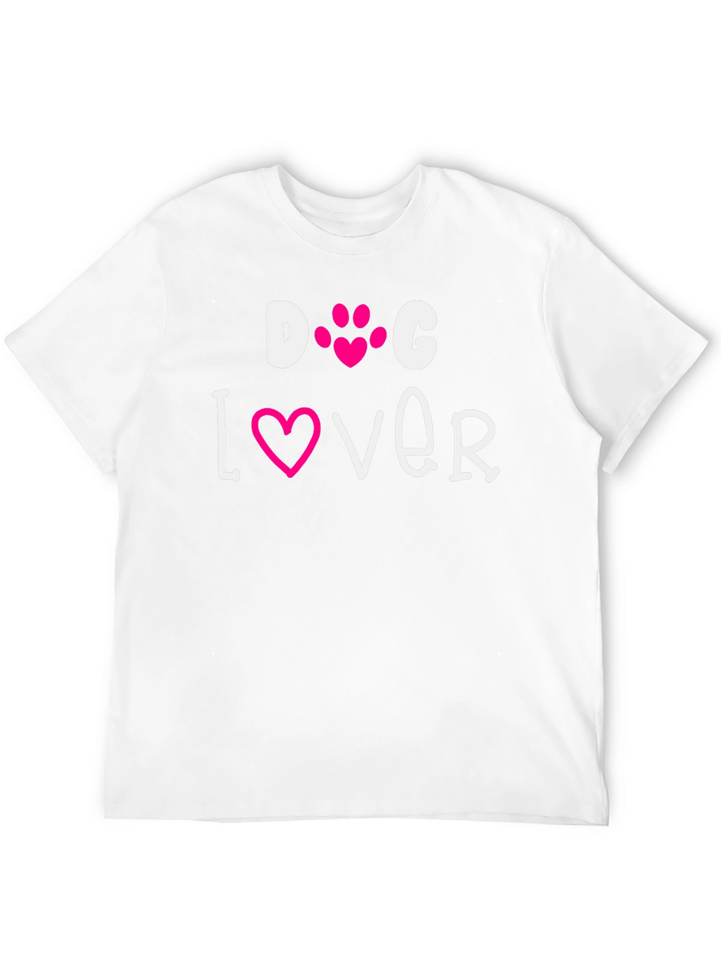 Dog Lover Tee - Pink Heart Paw Print
