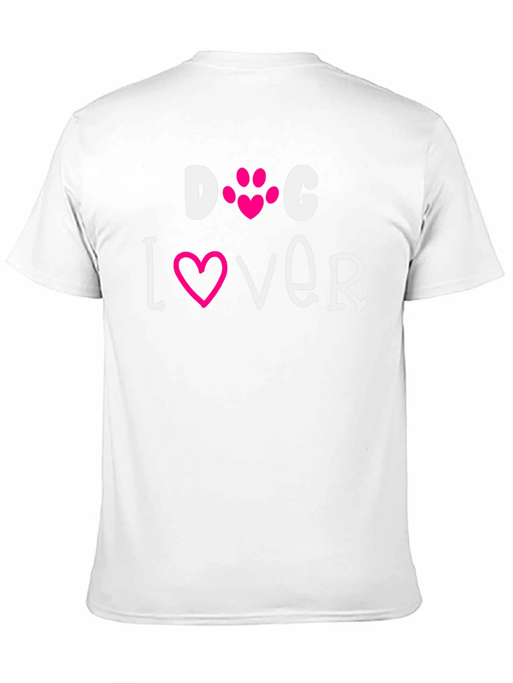 Dog Lover Tee - Pink Heart Paw Print