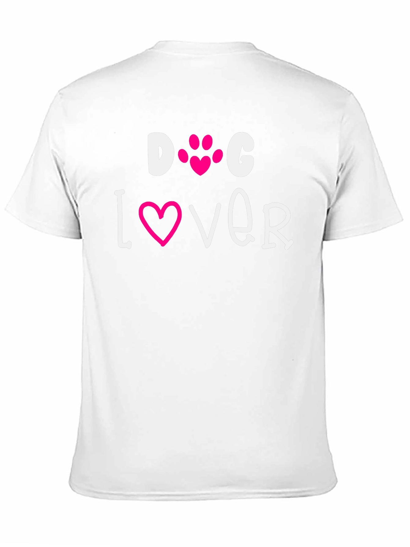 Dog Lover Tee - Pink Heart Paw Print