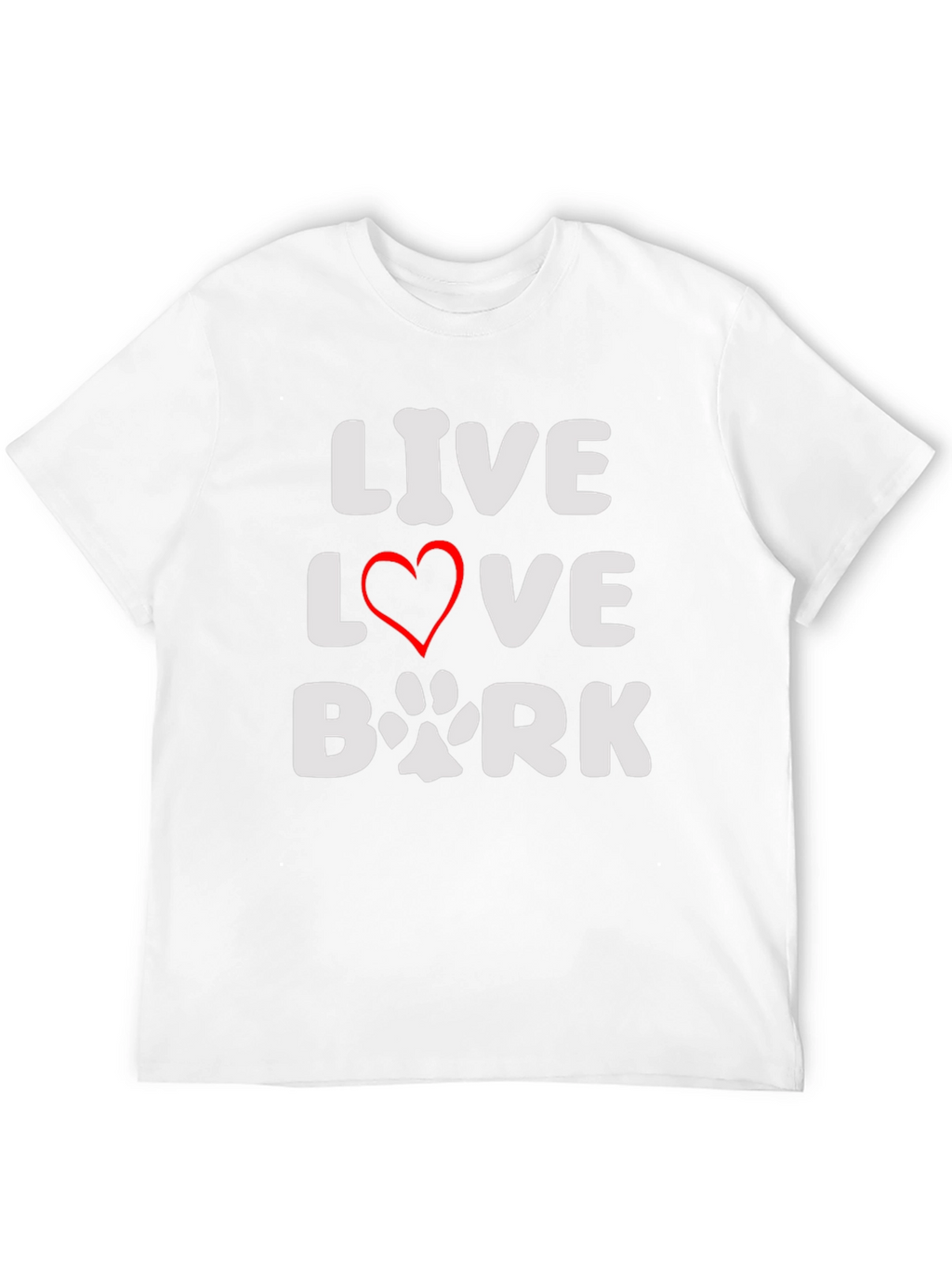 Live Love Bark Black T-Shirt - Dog Lover Tee