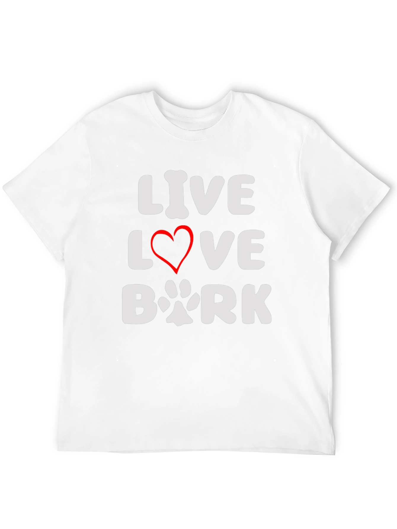 Live Love Bark Black T-Shirt - Dog Lover Tee