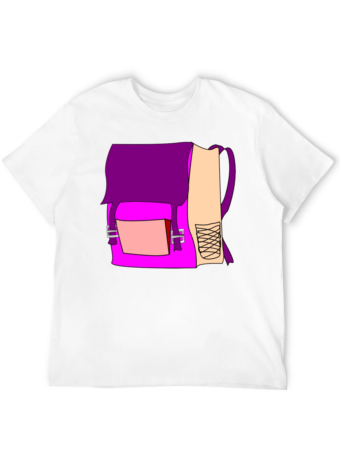 Backpack Graphic Black T-Shirt