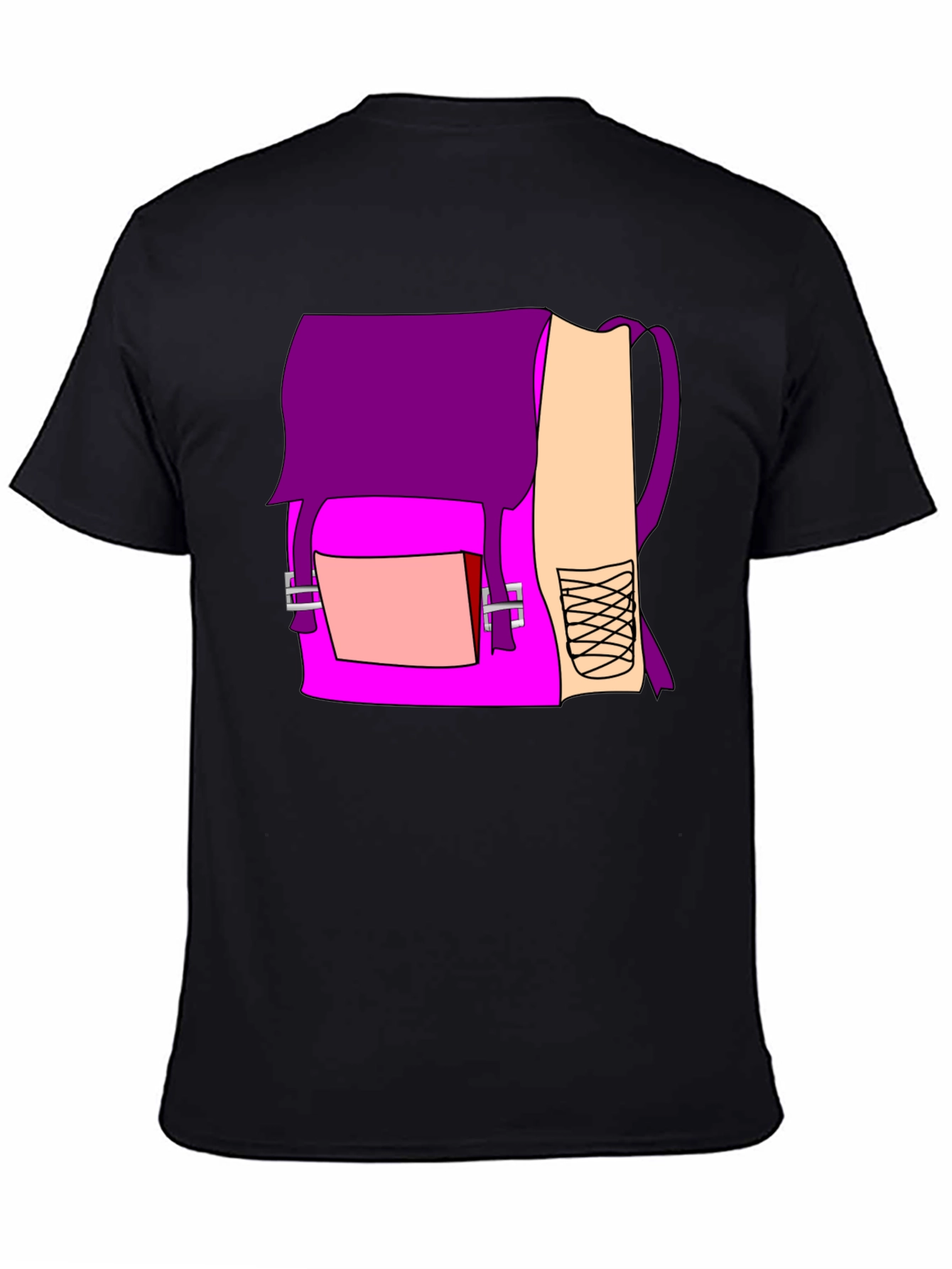 Backpack Graphic Black T-Shirt
