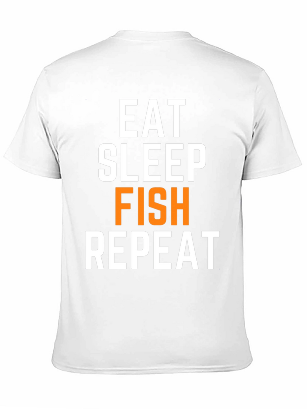 Eat Sleep Fish Repeat Black Graphic T-Shirt