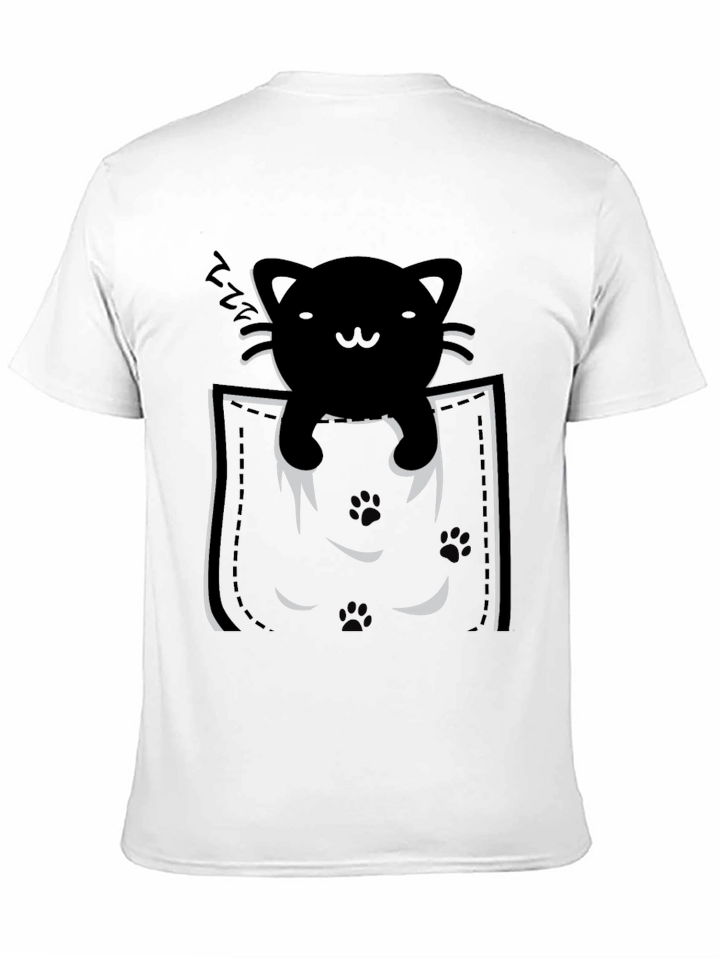 Pocket Cat T-Shirt - Black Kitten Tee