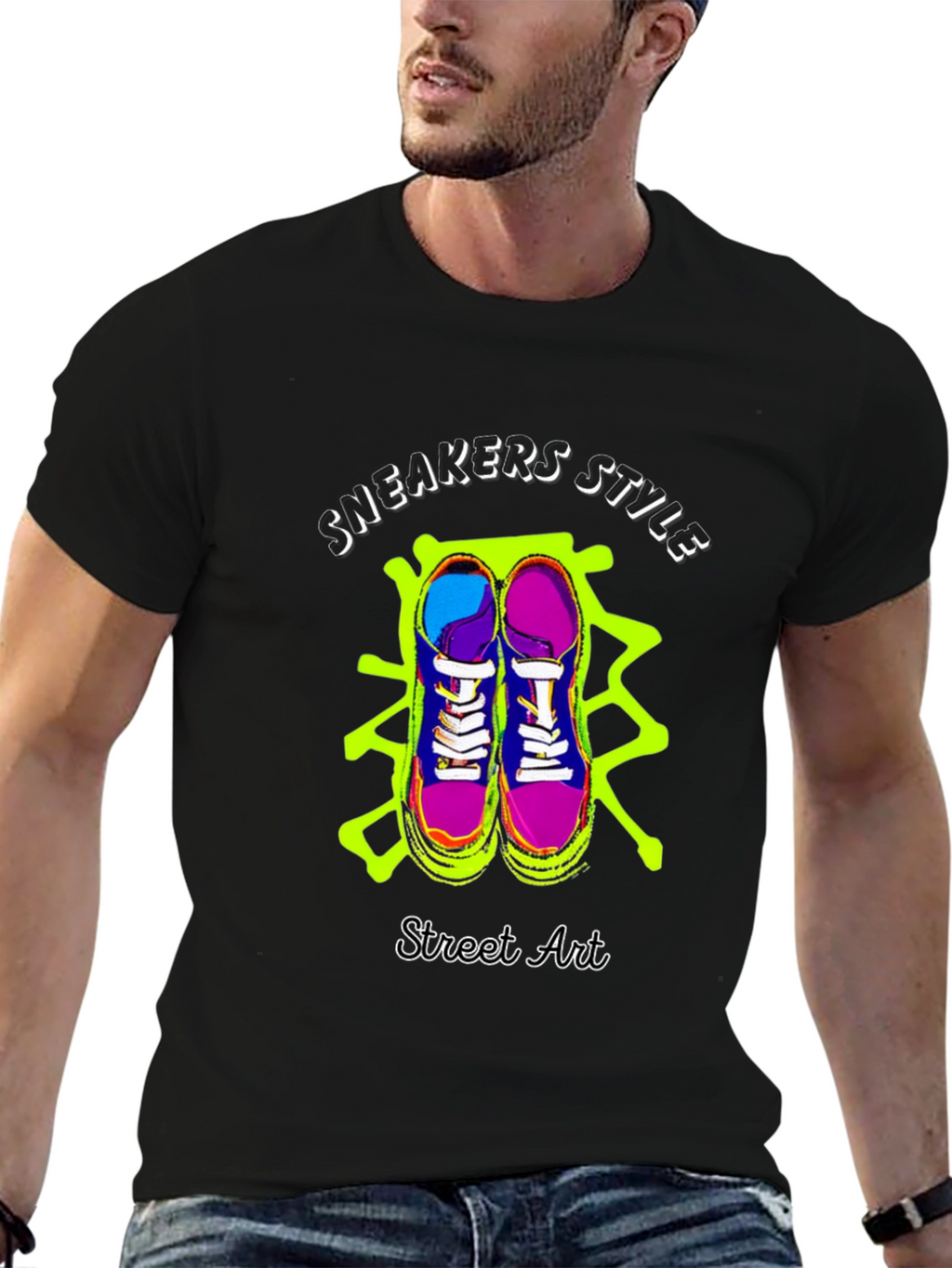 Sneakers Style Street Art Graphic Tee