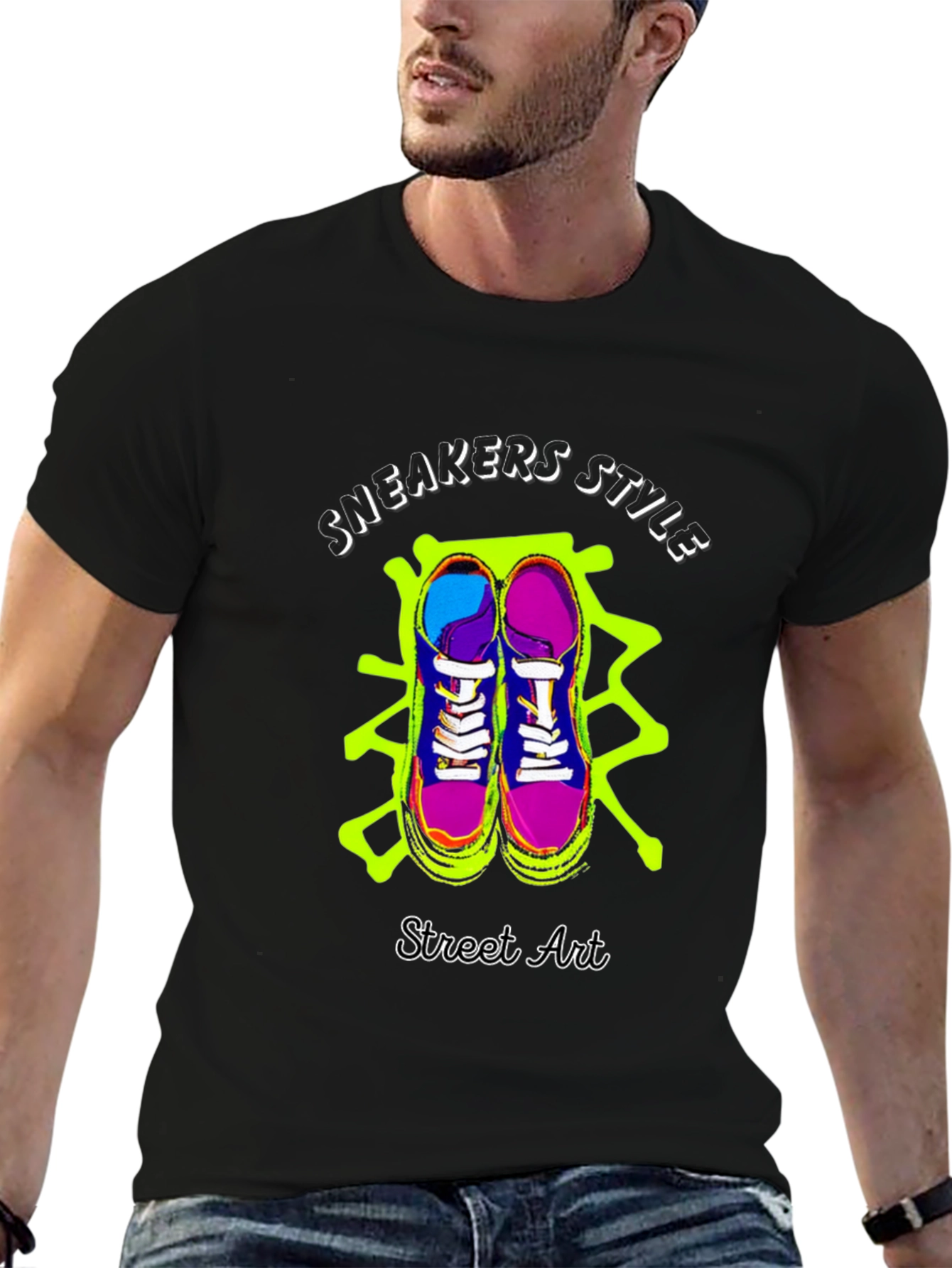 Sneakers Style Street Art Graphic Tee