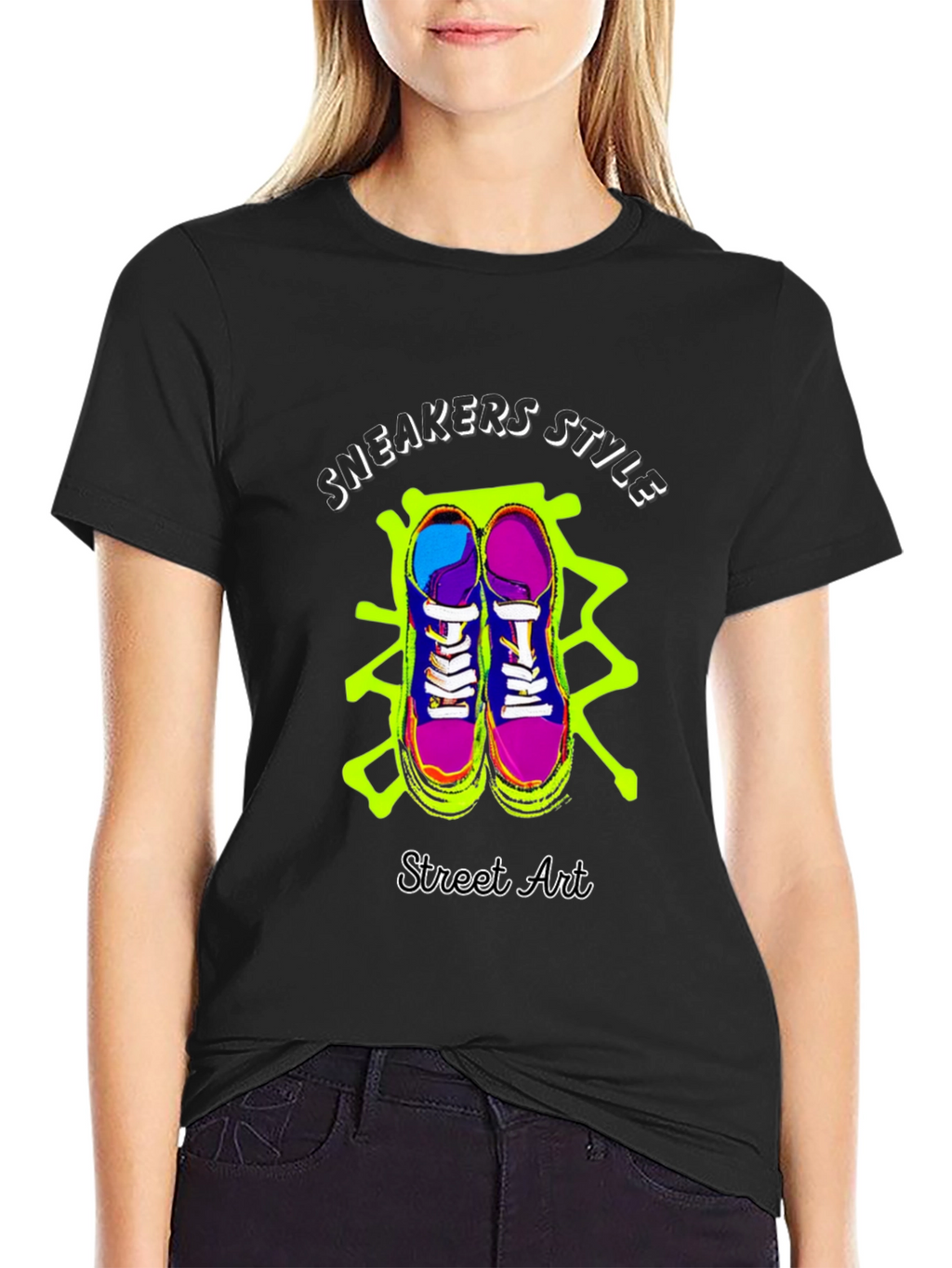 Sneakers Style Street Art Graphic Tee