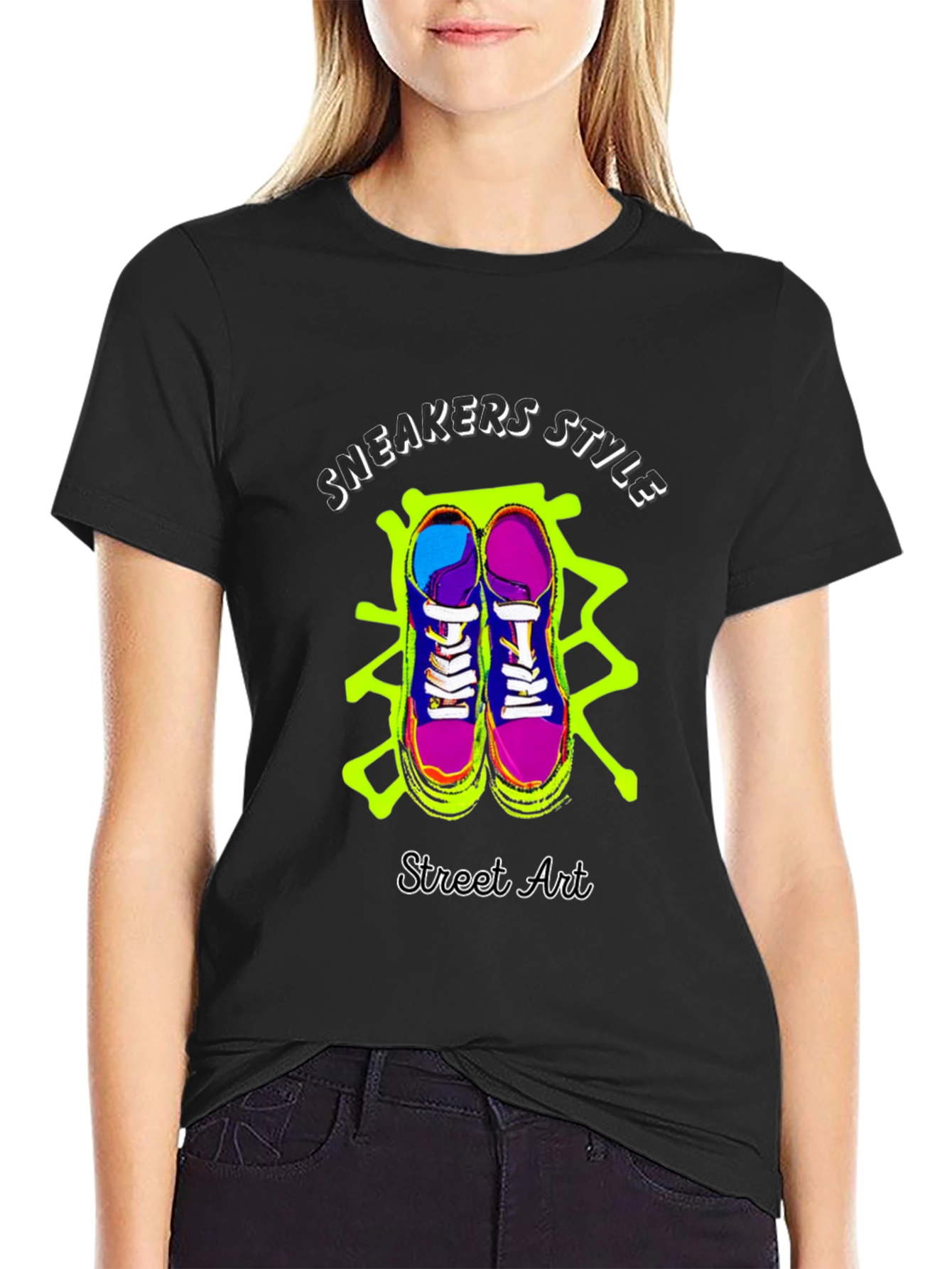 Sneakers Style Street Art Graphic Tee