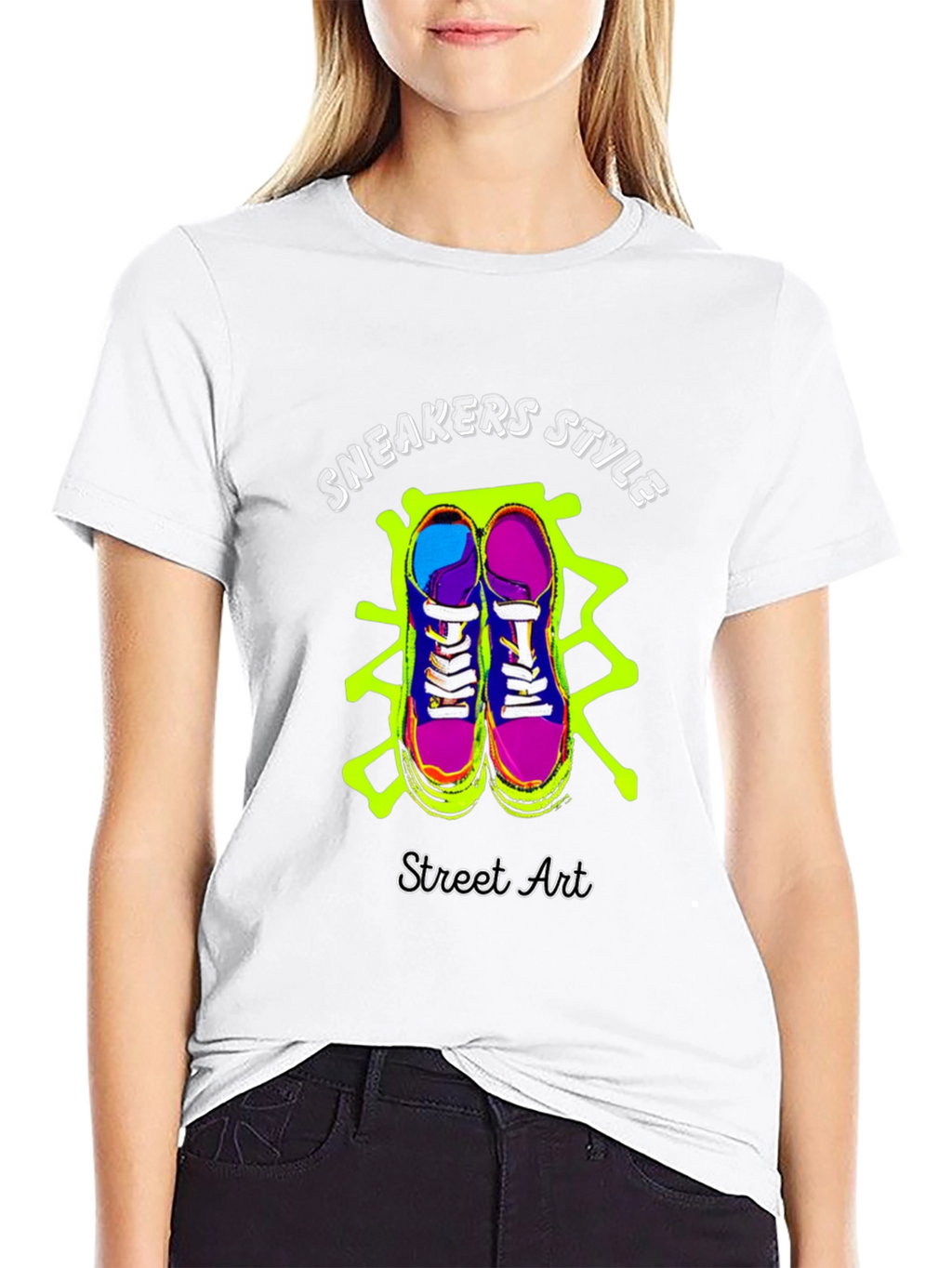 Sneakers Style Street Art Graphic Tee