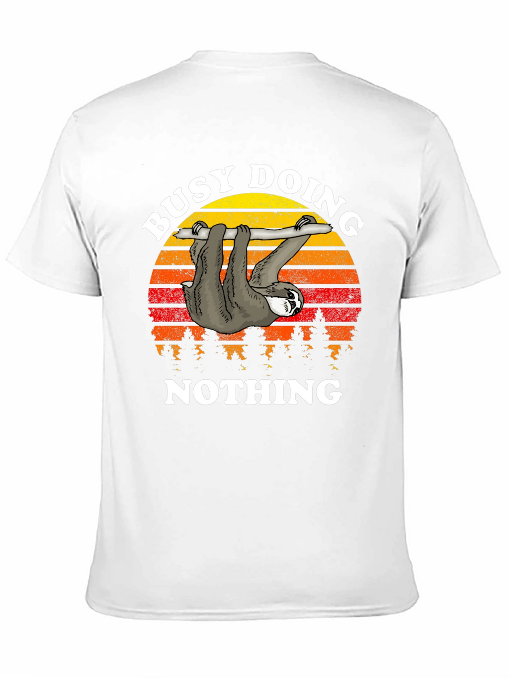 Busy Doing Nothing Sloth Graphic T-Shirt