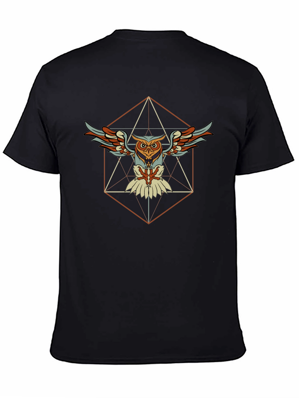 Geometric Owl T-Shirt - Stylish Graphic Tee