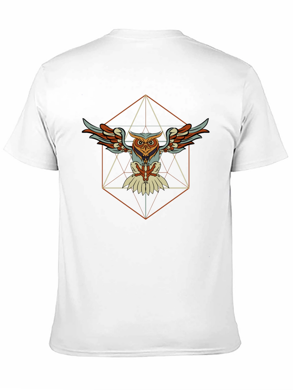 Geometric Owl T-Shirt - Stylish Graphic Tee