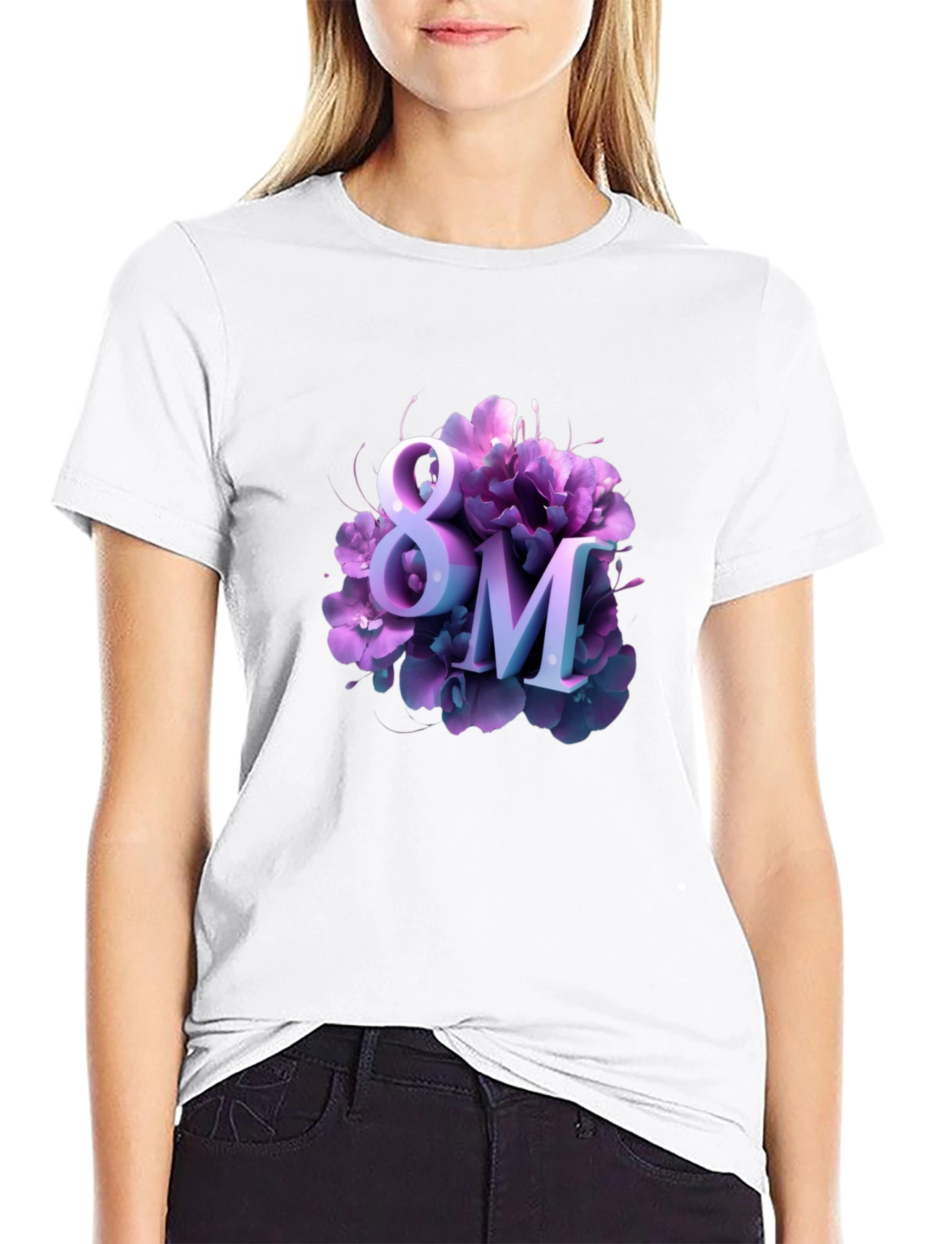 Womens Day 8M Floral T-Shirt
