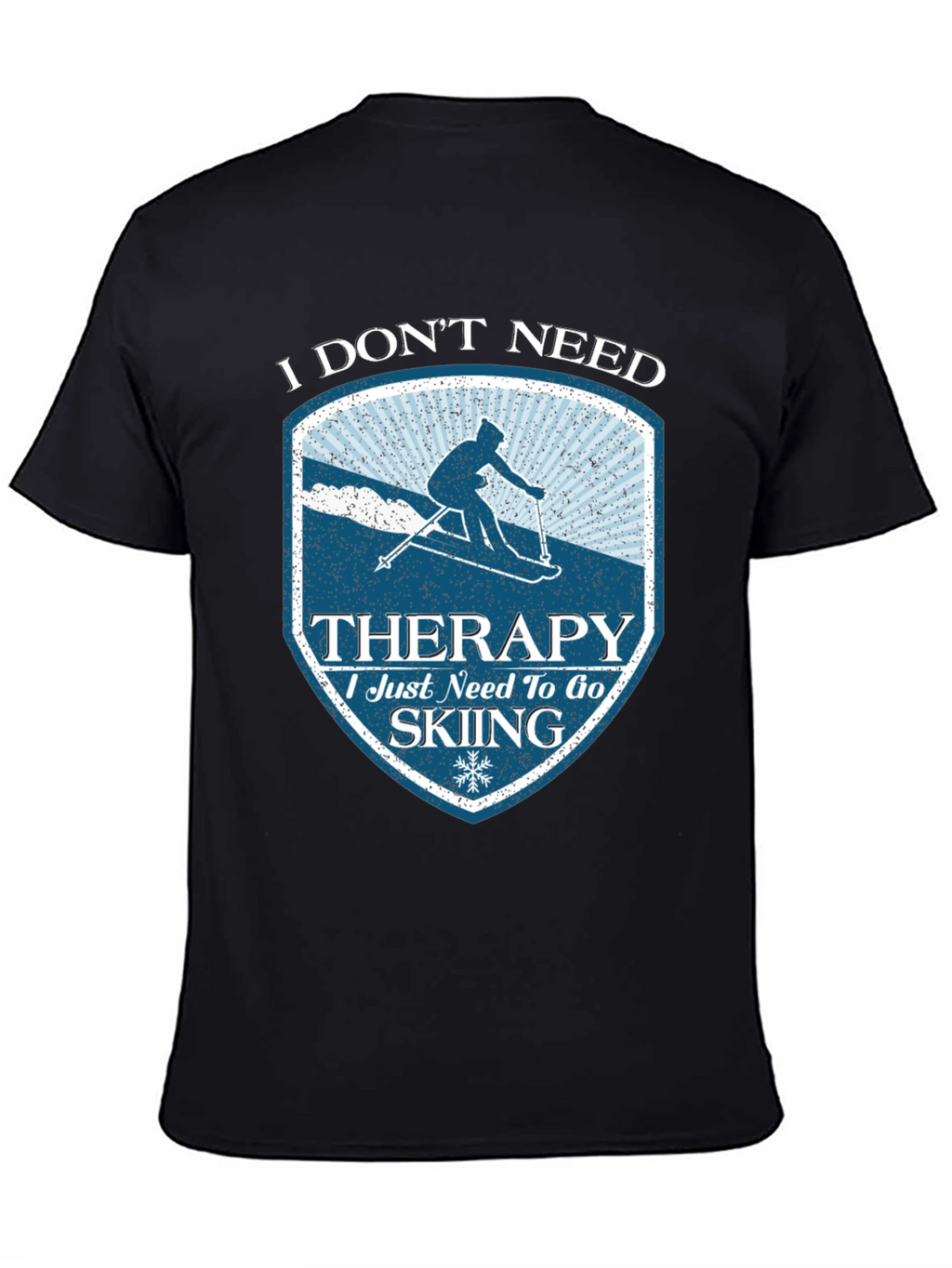 Skiing Therapy T-Shirt - Funny Winter Sports Tee