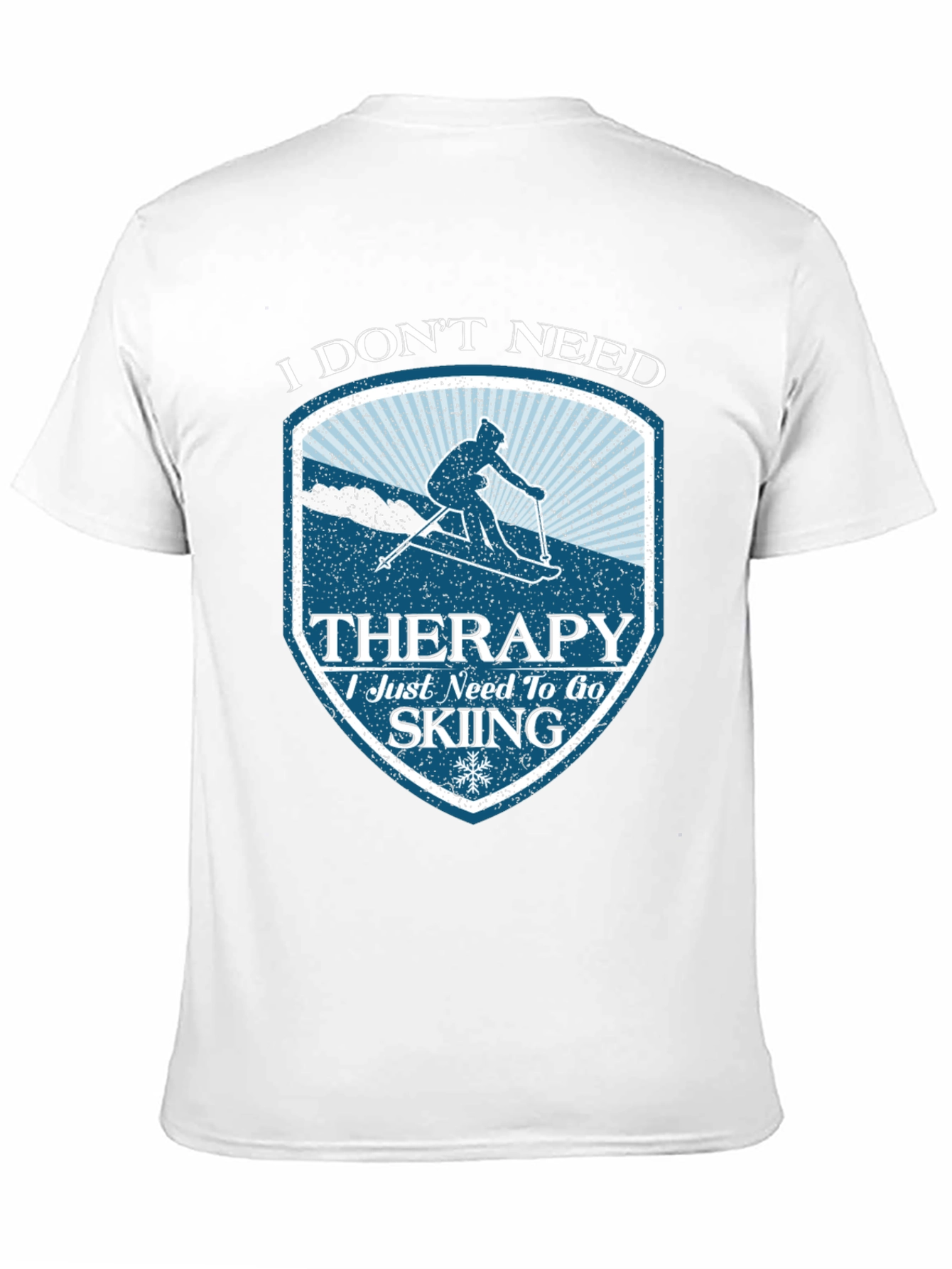 Skiing Therapy T-Shirt - Funny Winter Sports Tee