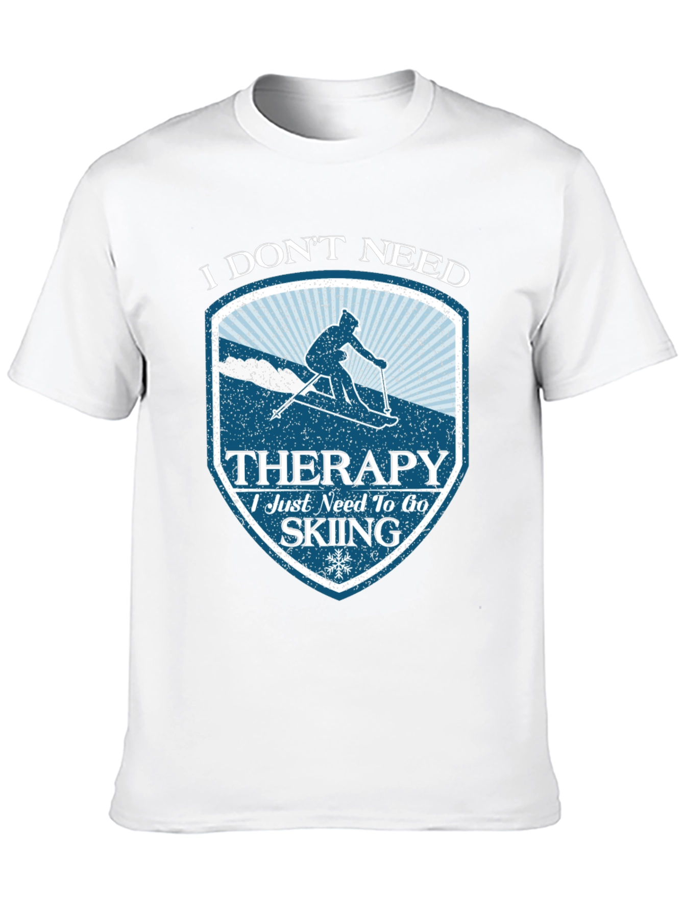 Skiing Therapy T-Shirt - Funny Winter Sports Tee
