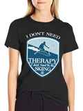 Skiing Therapy T-Shirt - Funny Winter Sports Tee