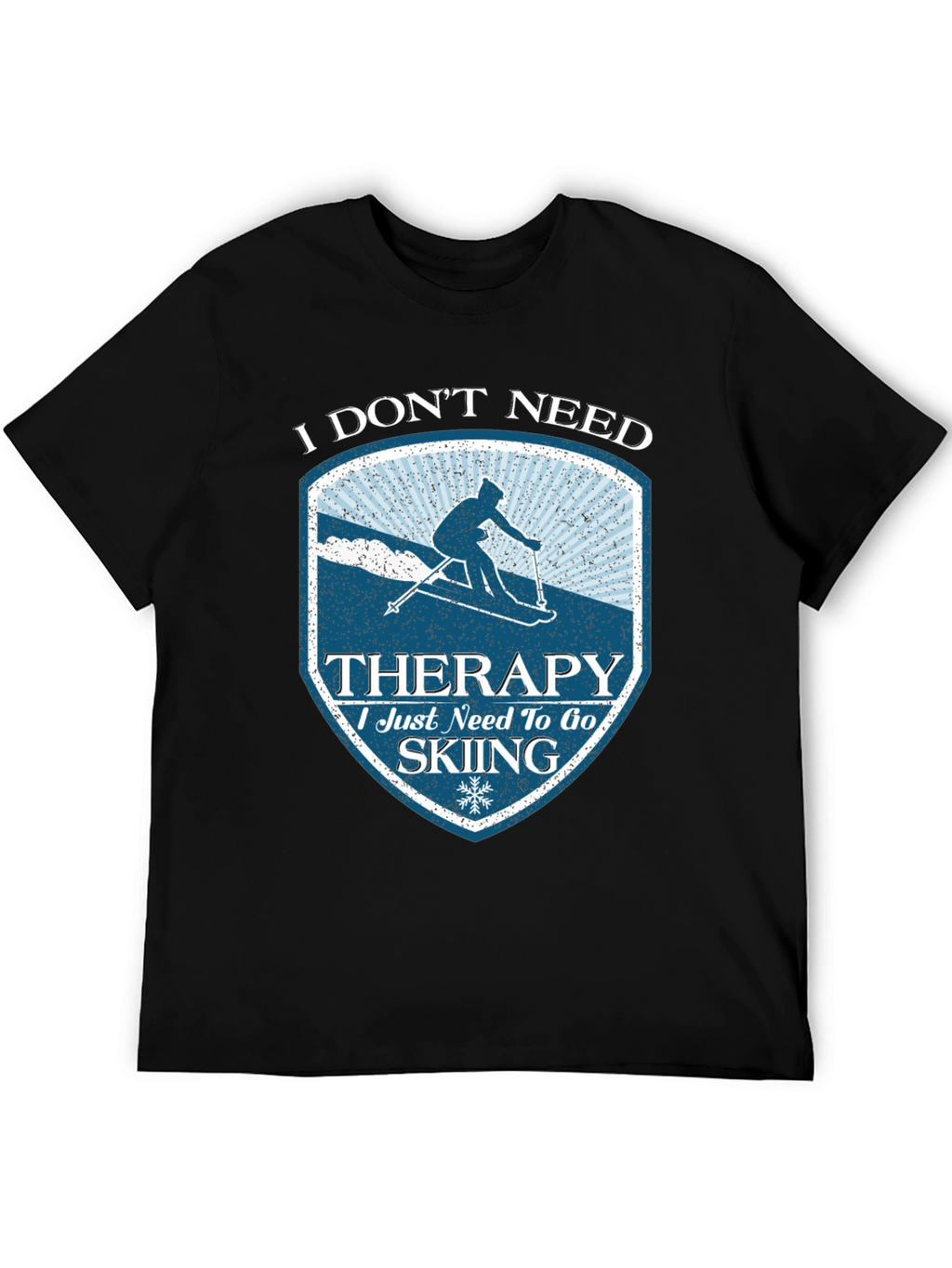 Skiing Therapy T-Shirt - Funny Winter Sports Tee