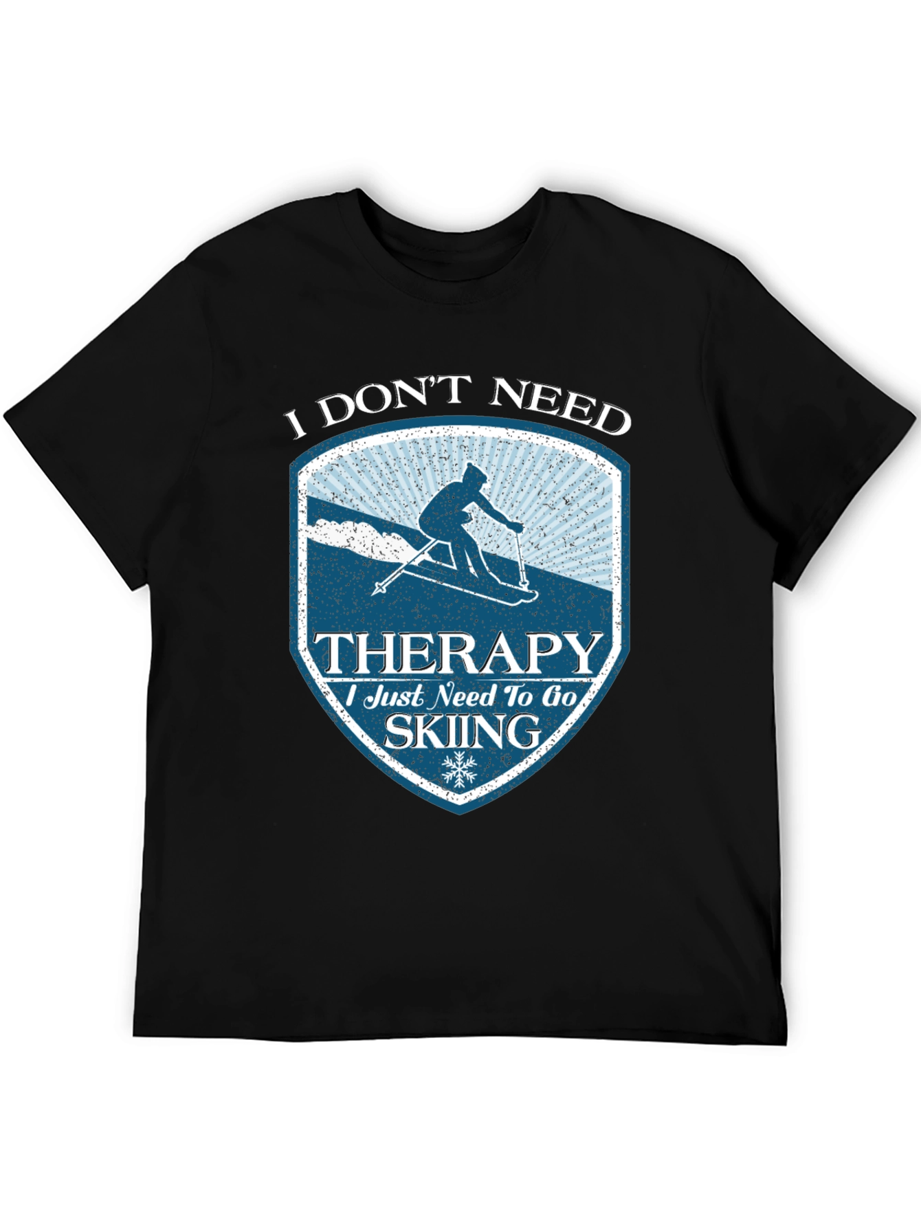 Skiing Therapy T-Shirt - Funny Winter Sports Tee