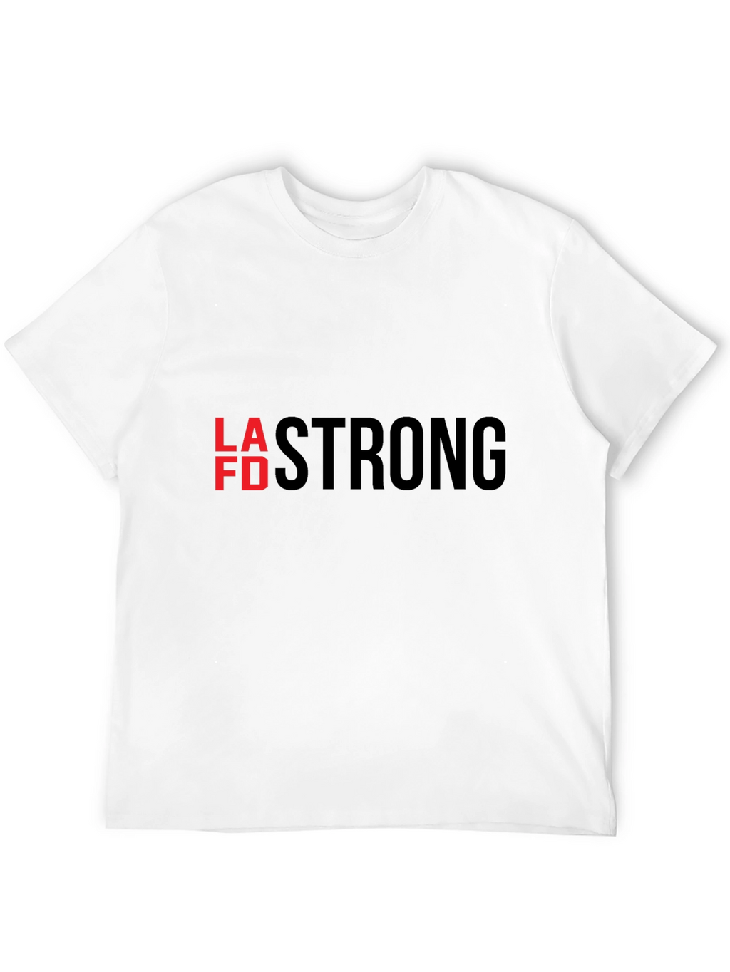 LAFD Strong Graphic Tee - Black Cotton T-Shirt
