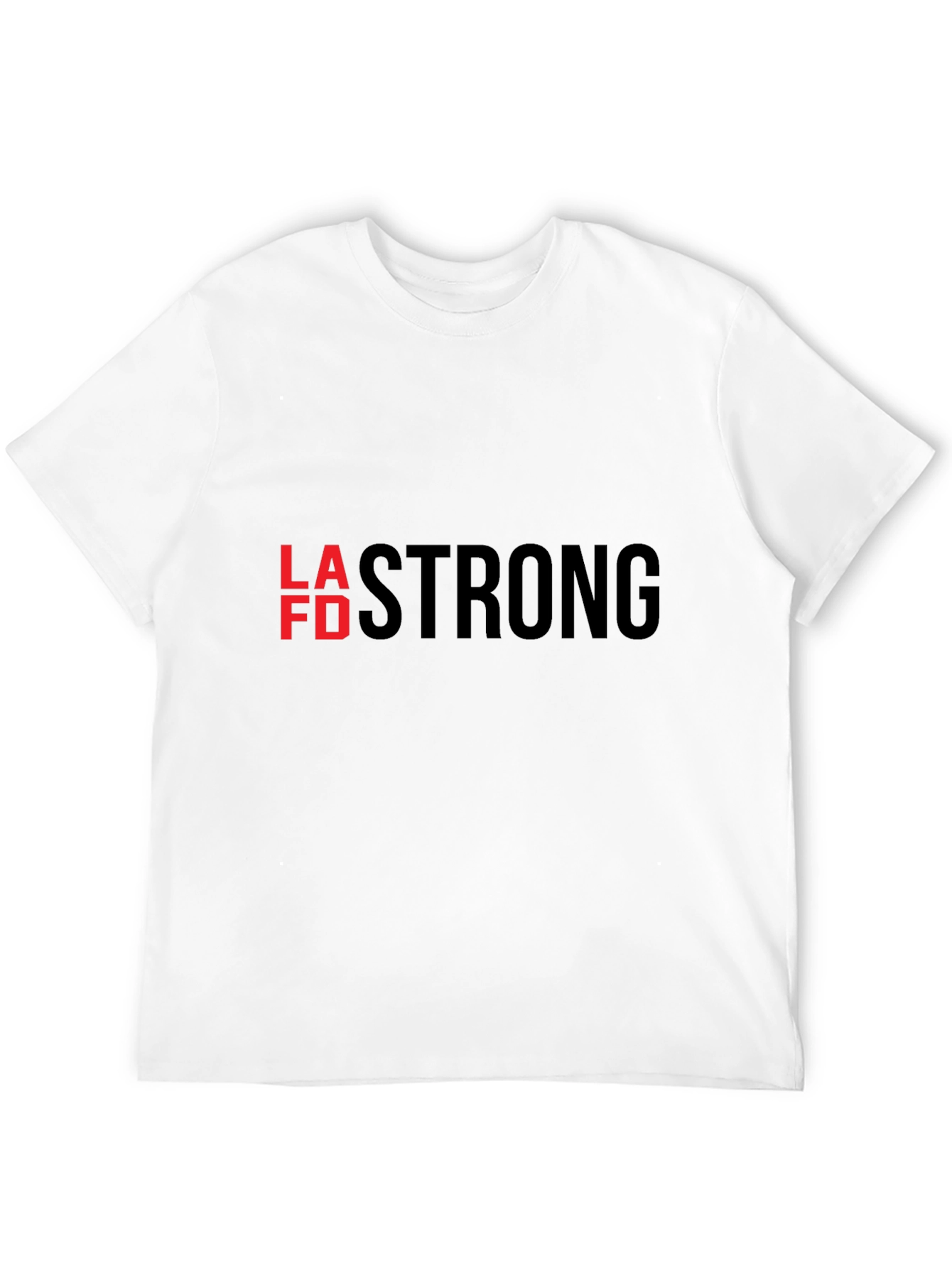 LAFD Strong Graphic Tee - Black Cotton T-Shirt