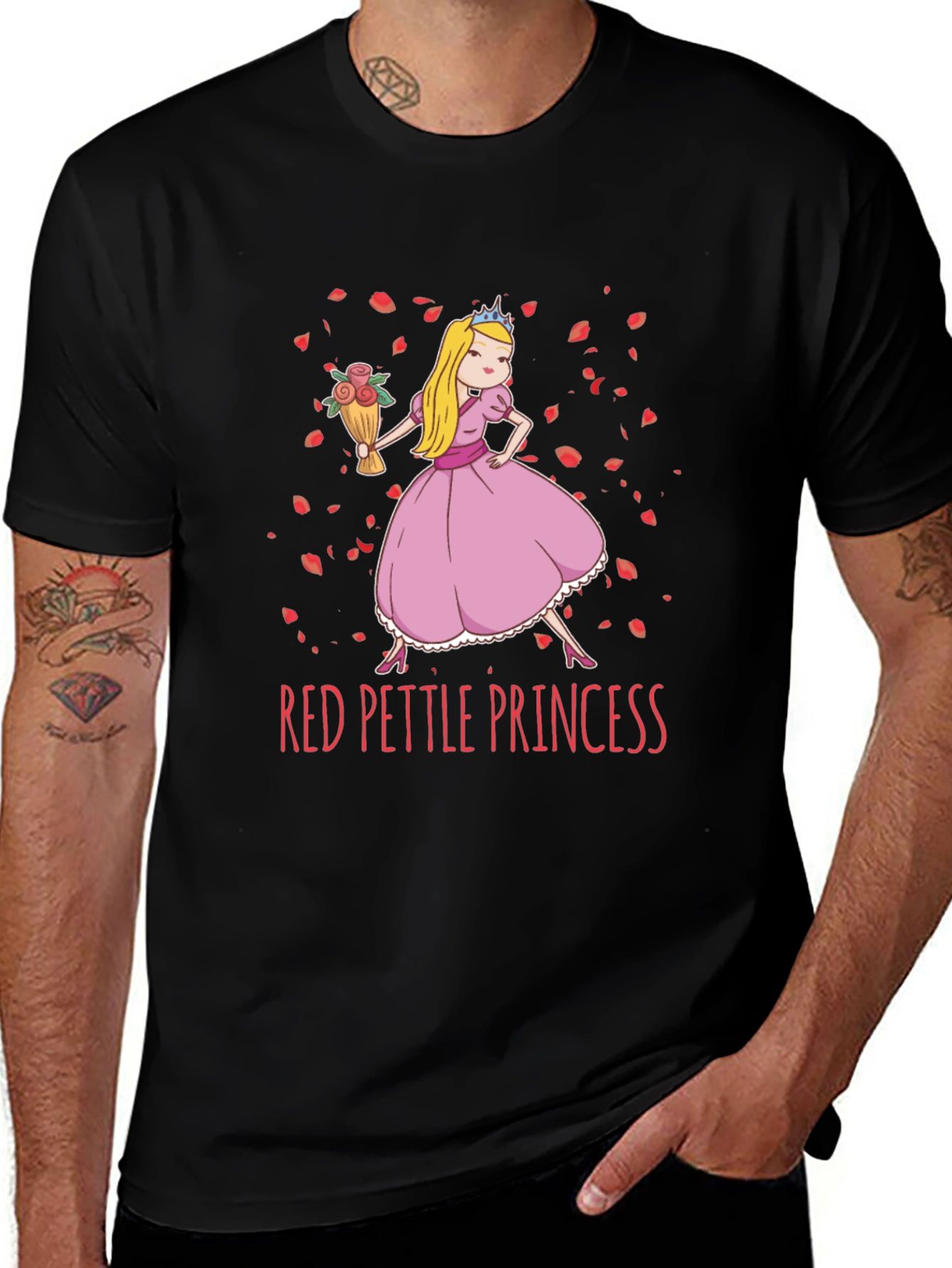 Red Pettle Princess Graphic T-Shirt