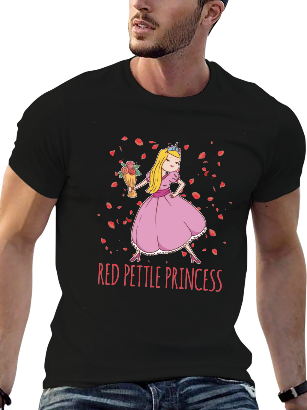 Red Pettle Princess Graphic T-Shirt