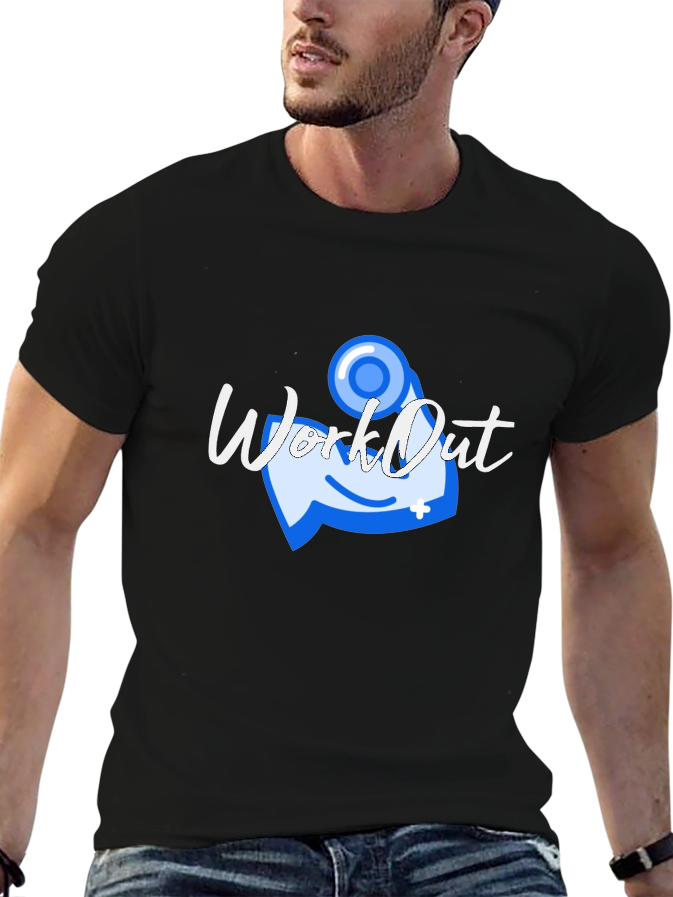Workout Graphic T-Shirt - Black