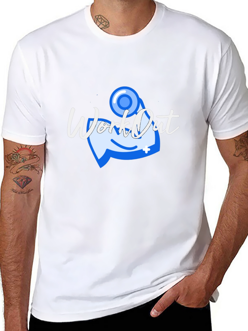 Workout Graphic T-Shirt - Black