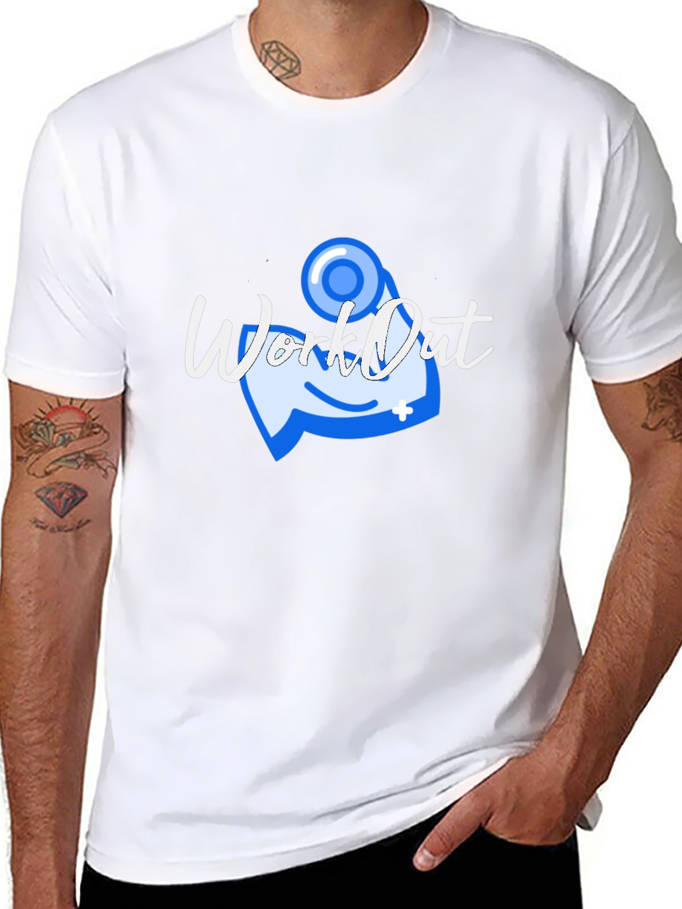 Workout Graphic T-Shirt - Black