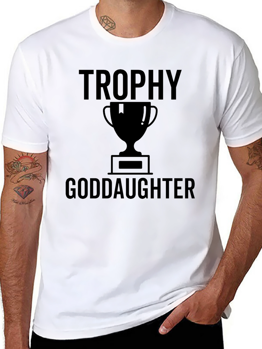Trophy Goddaughter Black Graphic T-Shirt