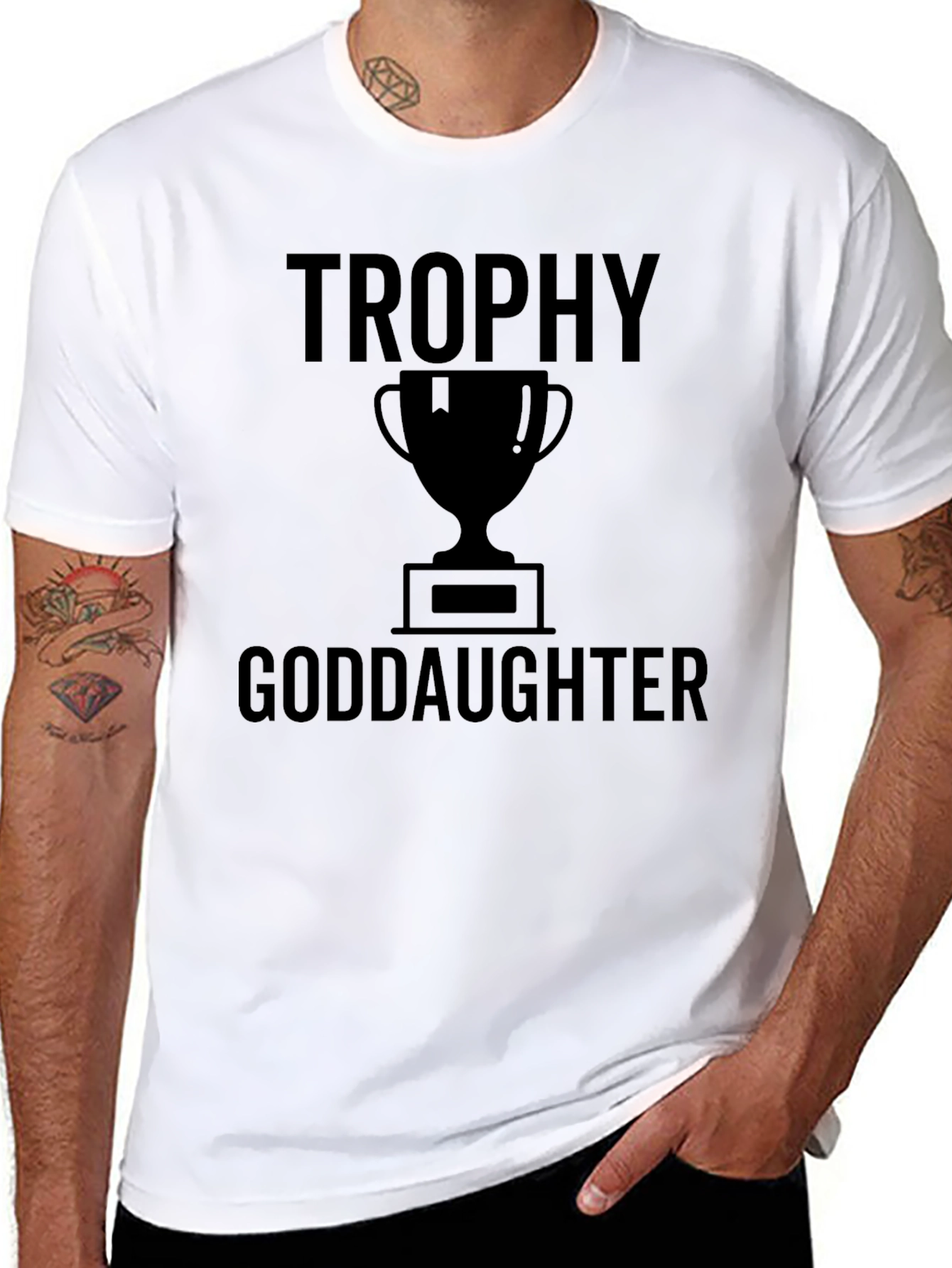 Trophy Goddaughter Black Graphic T-Shirt