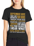 September Wife T-Shirt - Observant and Insightful