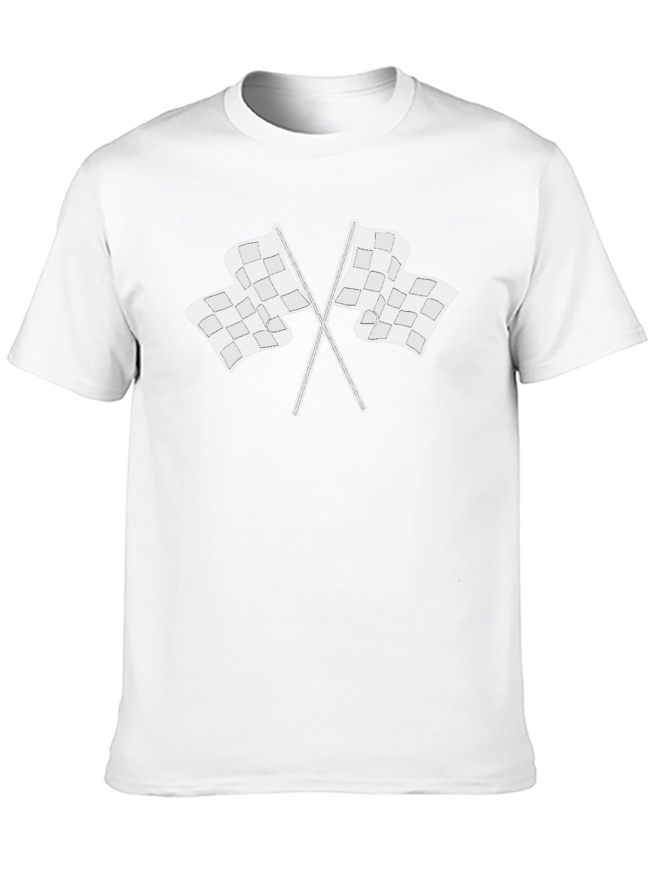 Checkered Flag Graphic T-Shirt - Racing Inspired
