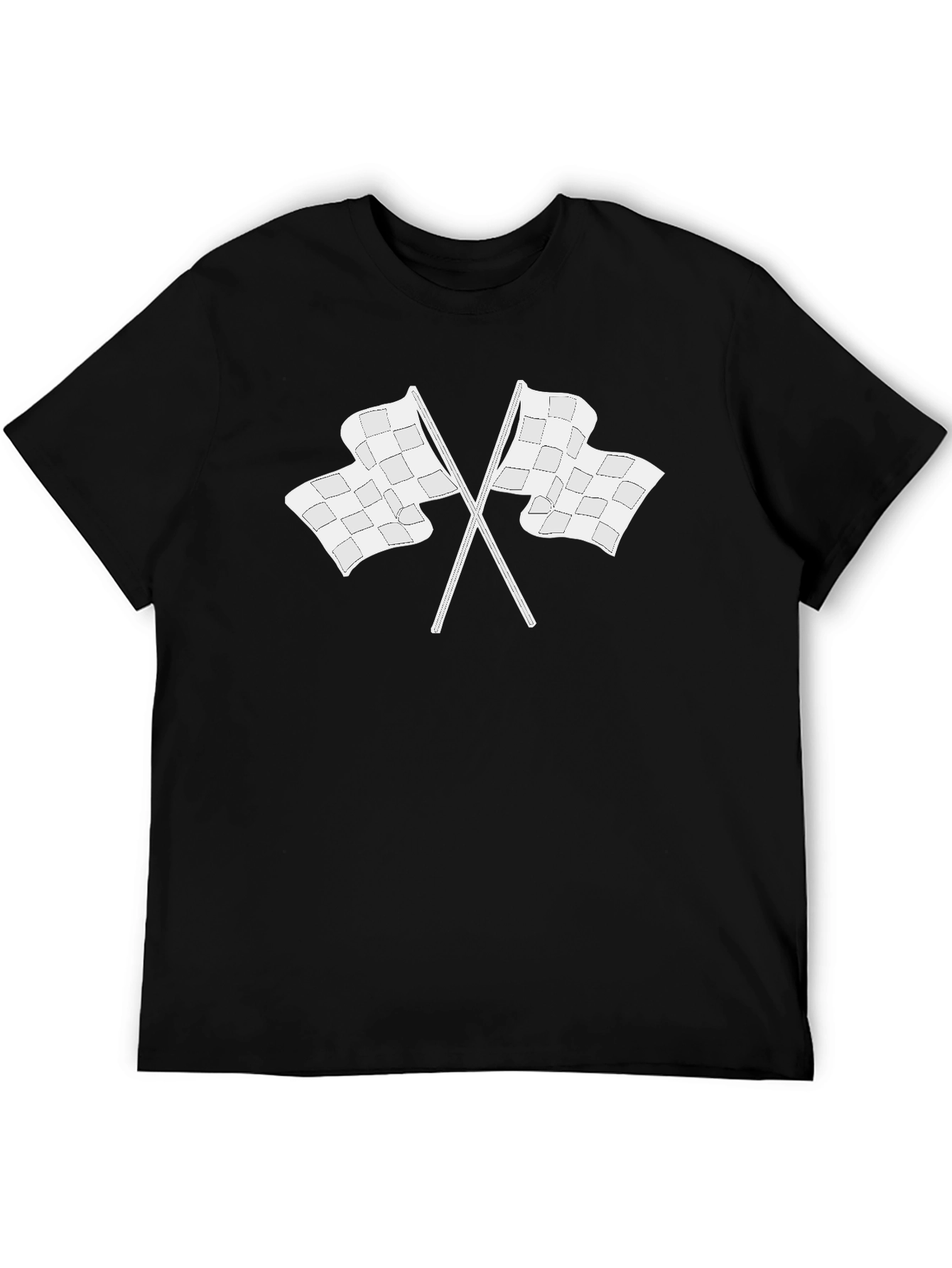 Checkered Flag Graphic T-Shirt - Racing Inspired