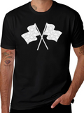 Checkered Flag Graphic T-Shirt - Racing Inspired