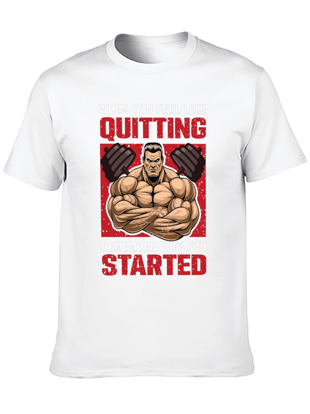 Motivational Gym T-Shirt - Never Quit!