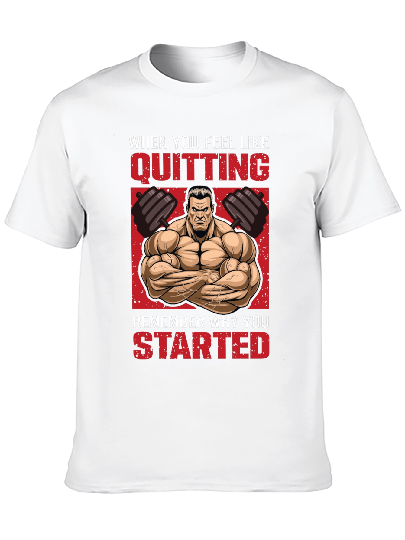 Motivational Gym T-Shirt - Never Quit!