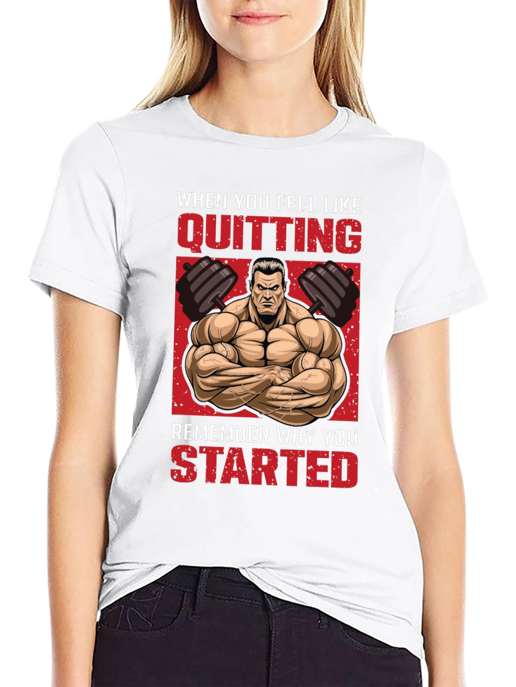 Motivational Gym T-Shirt - Never Quit!