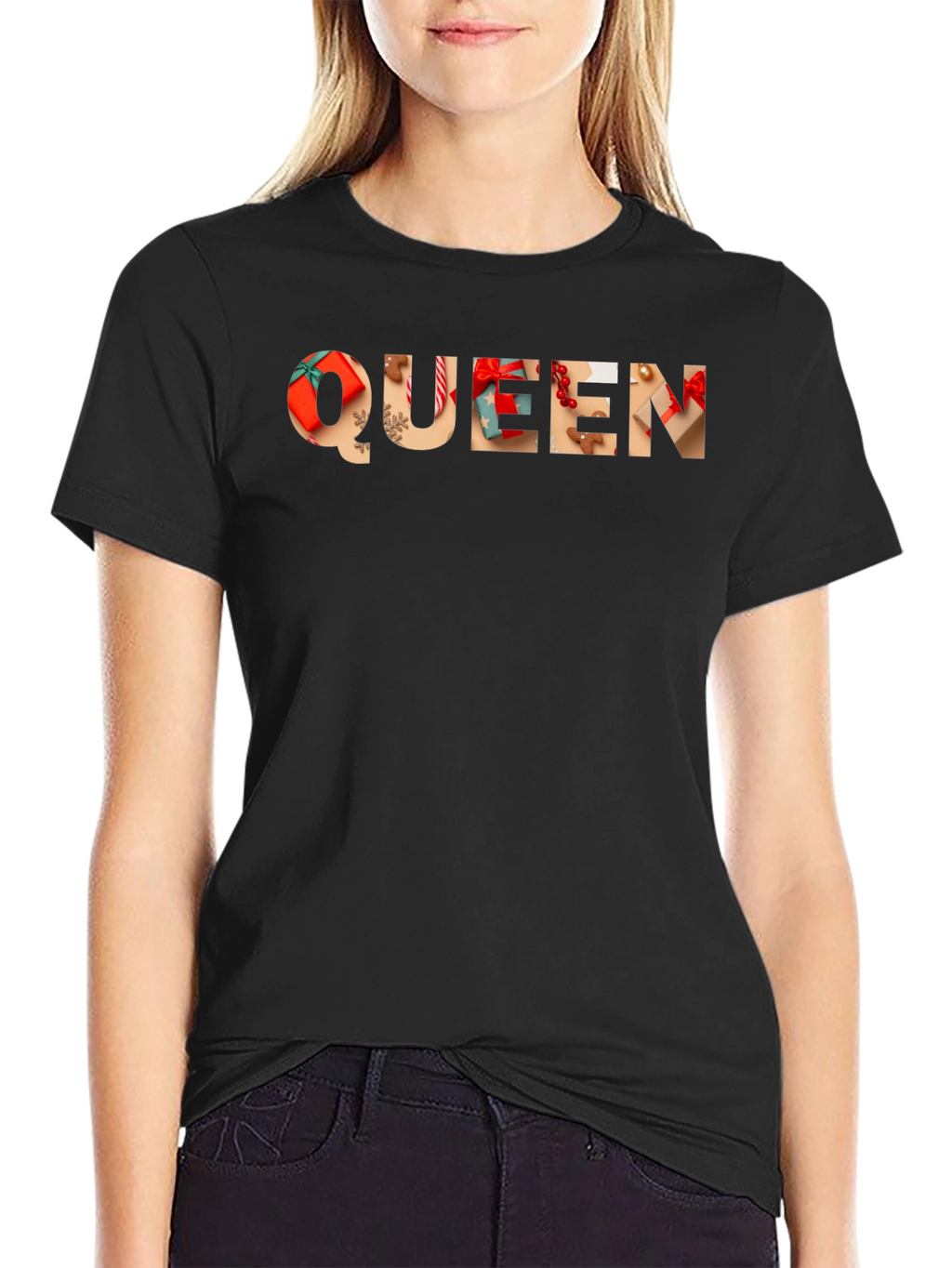 Festive Queen Christmas Holiday Graphic T-Shirt