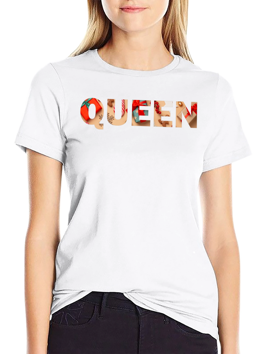 Festive Queen Christmas Holiday Graphic T-Shirt