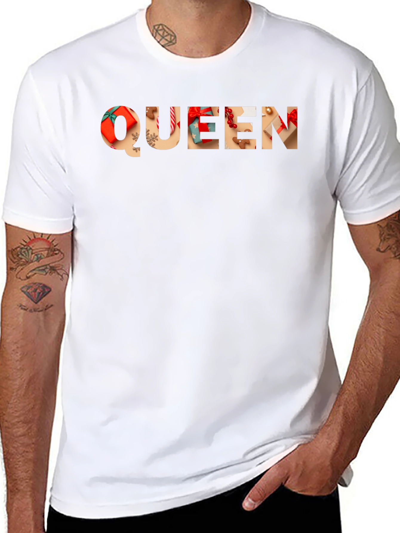Festive Queen Christmas Holiday Graphic T-Shirt