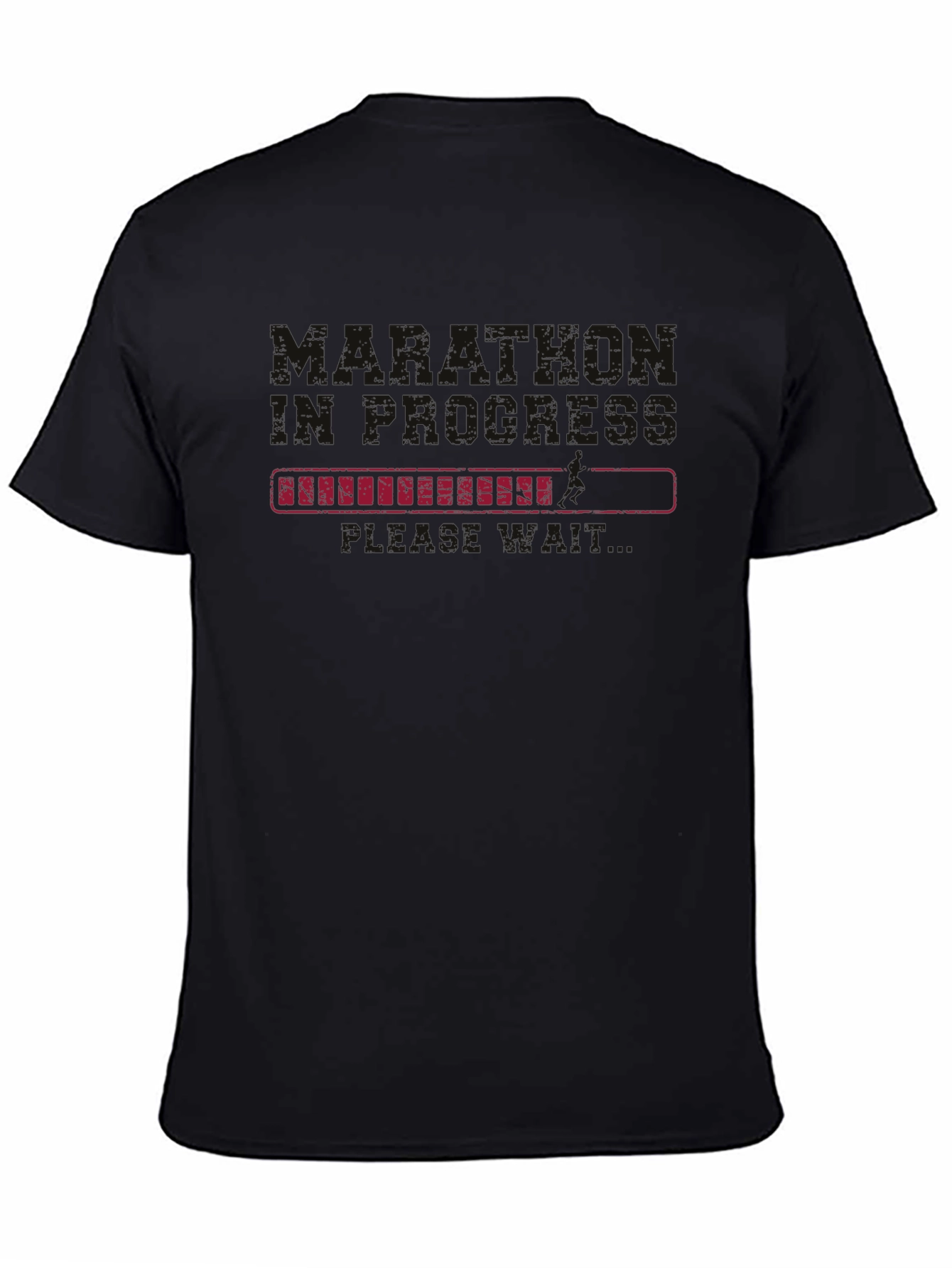 Black T-Shirt with Vacation Mode Loading Design