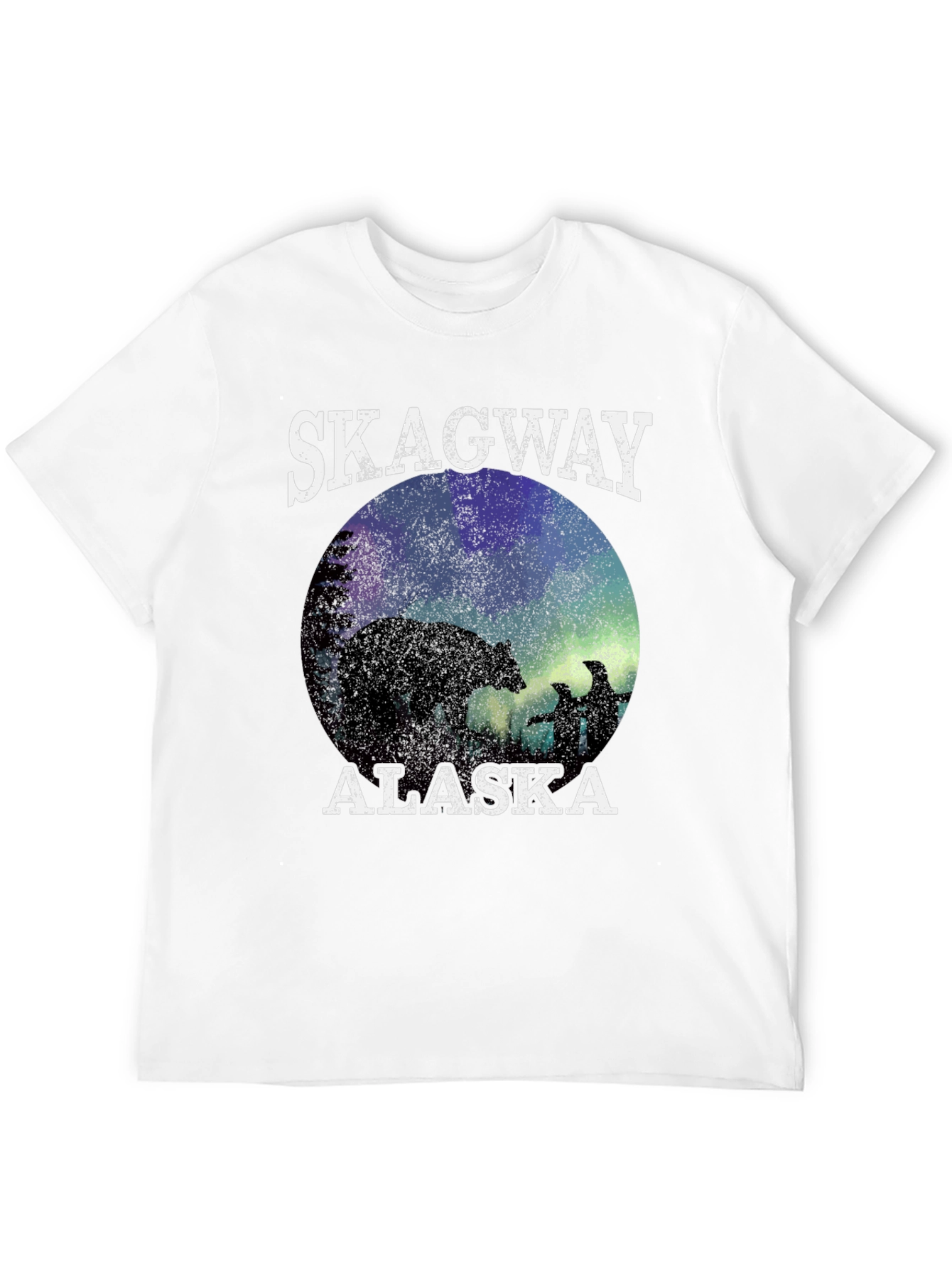 Skagway Alaska Bear Graphic Tee - Black