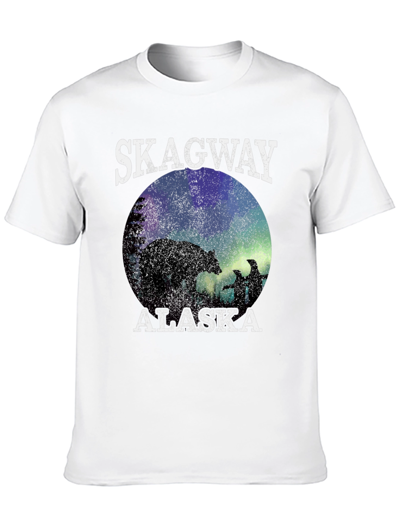 Skagway Alaska Bear Graphic Tee - Black