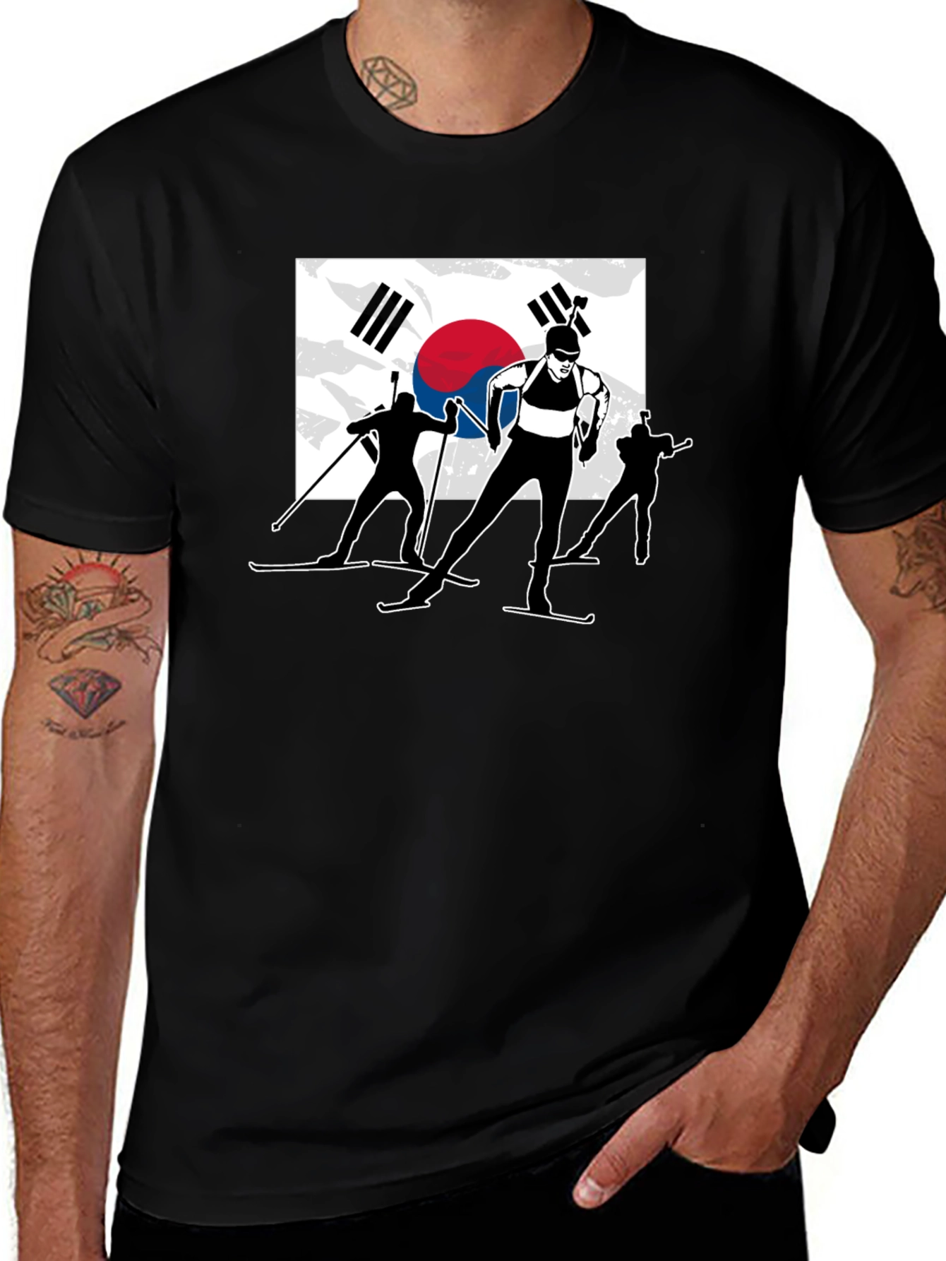Biathlon South Korea Flag T-Shirt