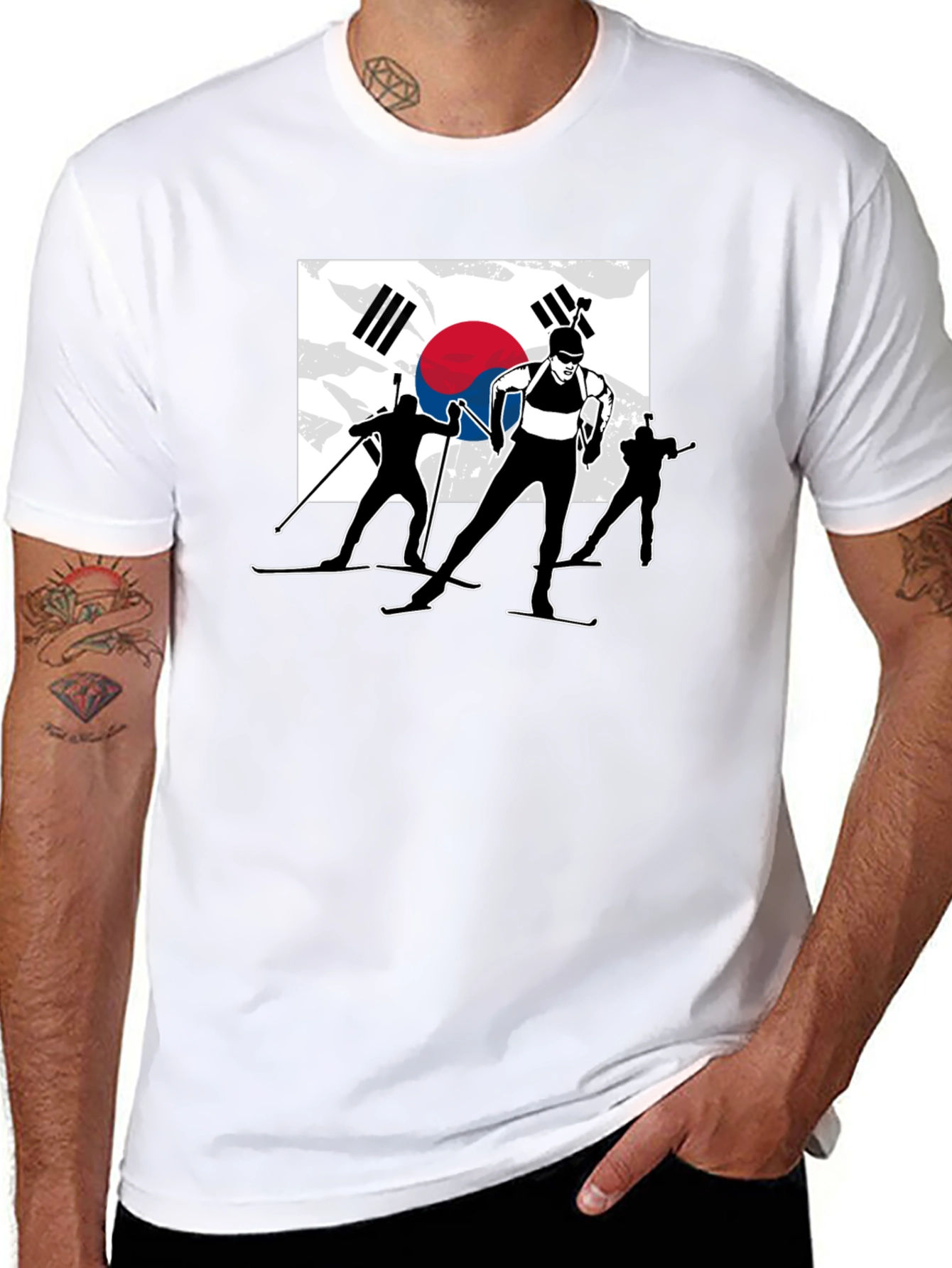 Biathlon South Korea Flag T-Shirt